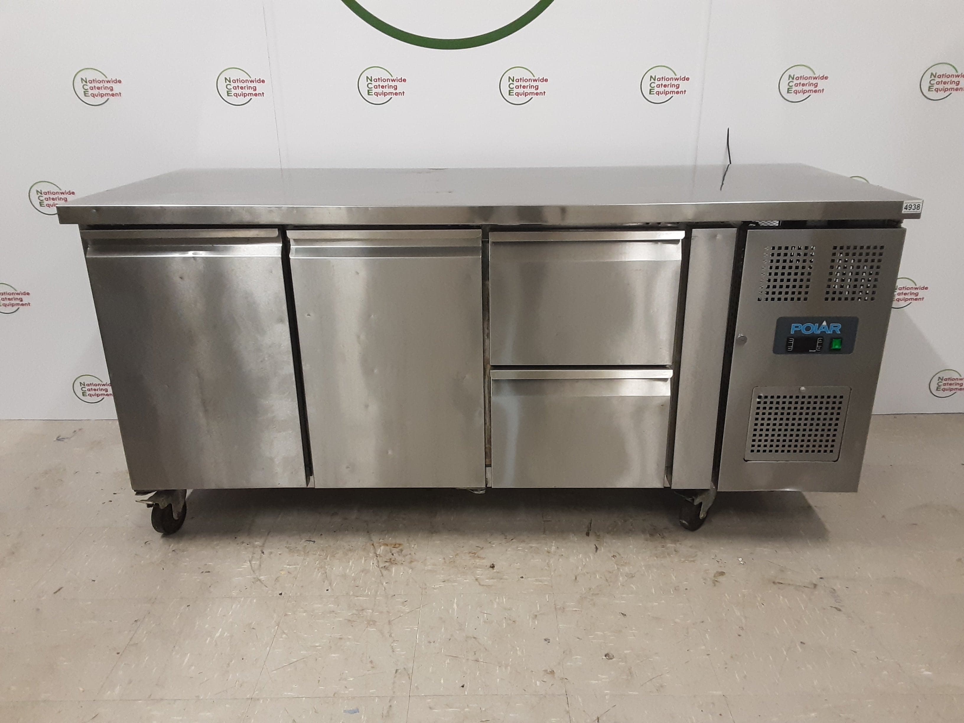 Polar U Series Two Door/Two Drawer Counter Fridge, 180cm (NCE4938) — image 1