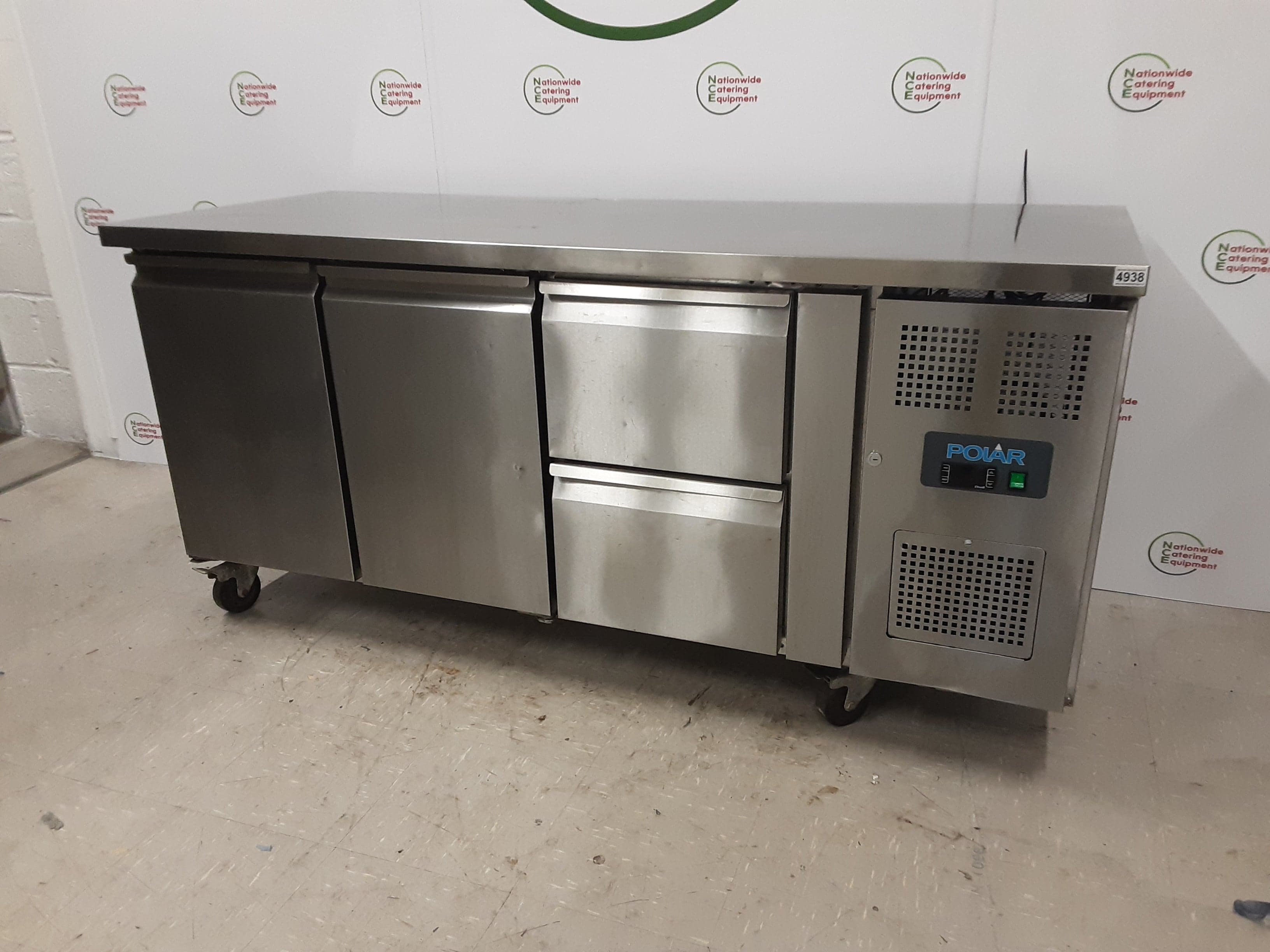Polar U Series Two Door/Two Drawer Counter Fridge, 180cm (NCE4938) — image 2
