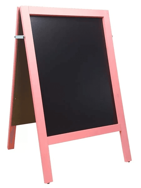 Large Wooden A-Board - Candy Pink (NCE5255) — image 1