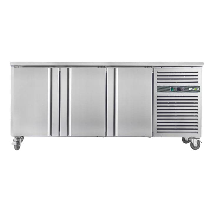 Hamoki Three Door Flat Counter Fridge, 180cm, Model-GN3100TN (NCE5256)