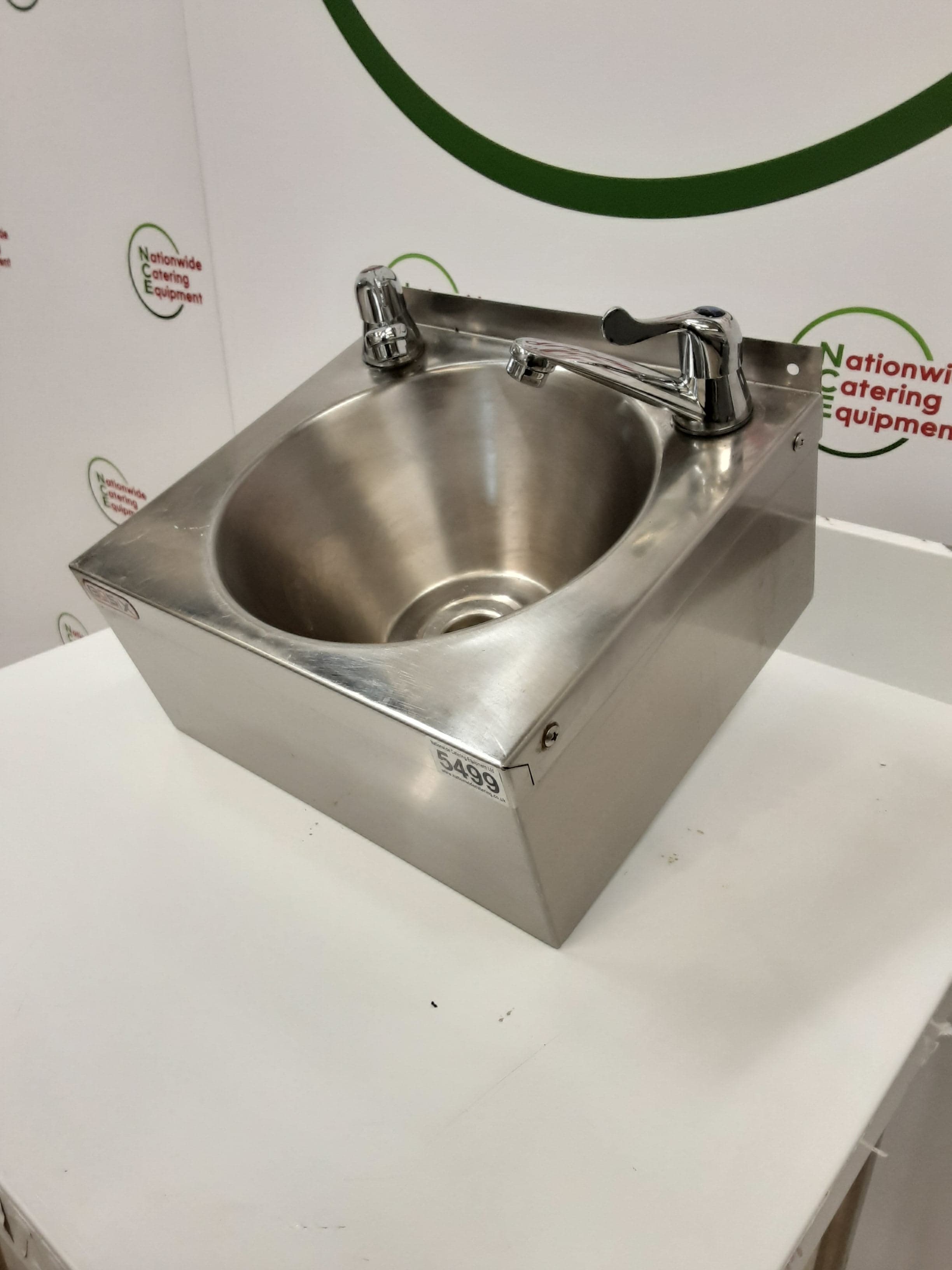 Stainless Steel Handwash Basin With New Lever Taps Fitted (NCE5499) — image 2