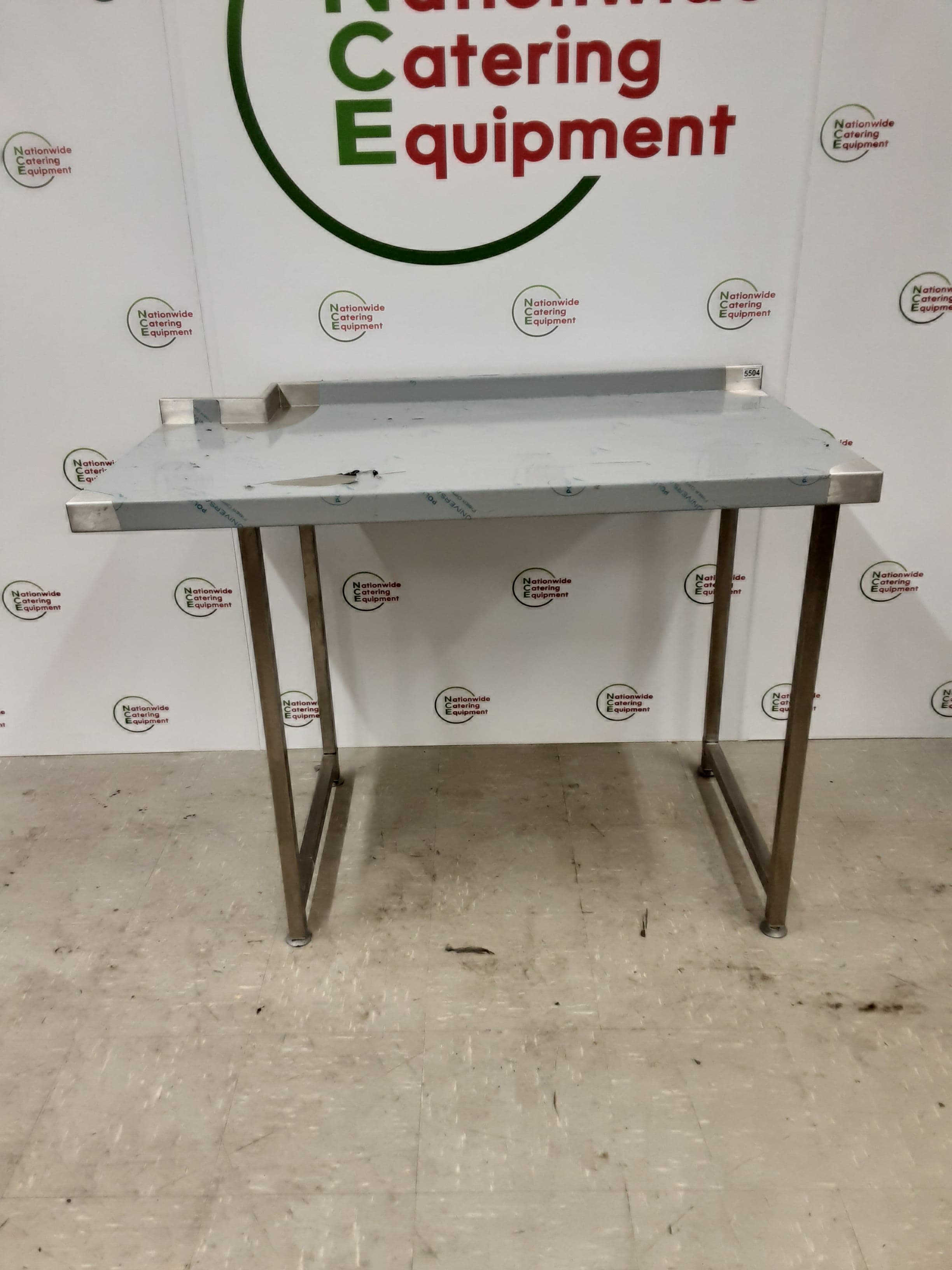 New/Un-Used Stainless Steel Table With Appliance Space 125x72cm (NCE5504) — image 1