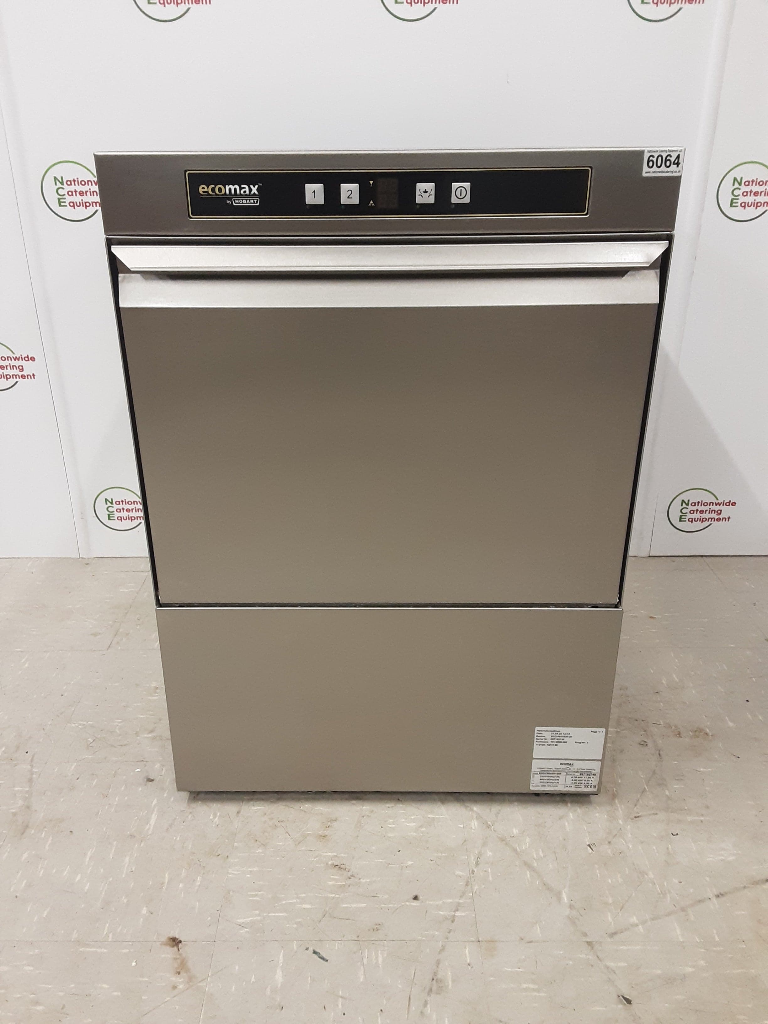 Hobart Ecomax Undercounter Dishwasher - Single Phase, Model- ECO-F504SW-20B (NCE6064) — image 1