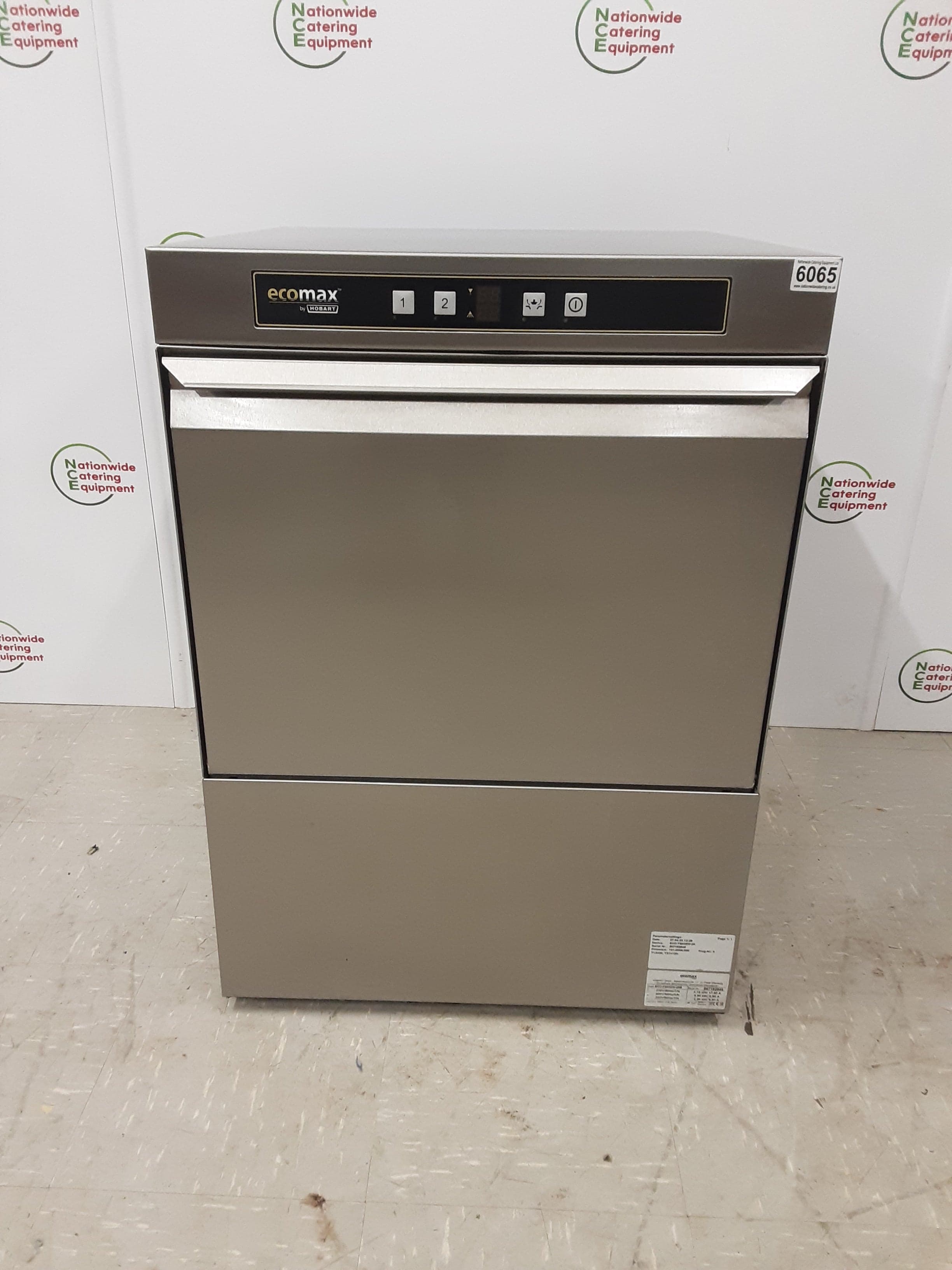 Hobart Ecomax Undercounter Dishwasher - Single Phase, Model- ECO-F504SW-20B (NCE6065) — image 1