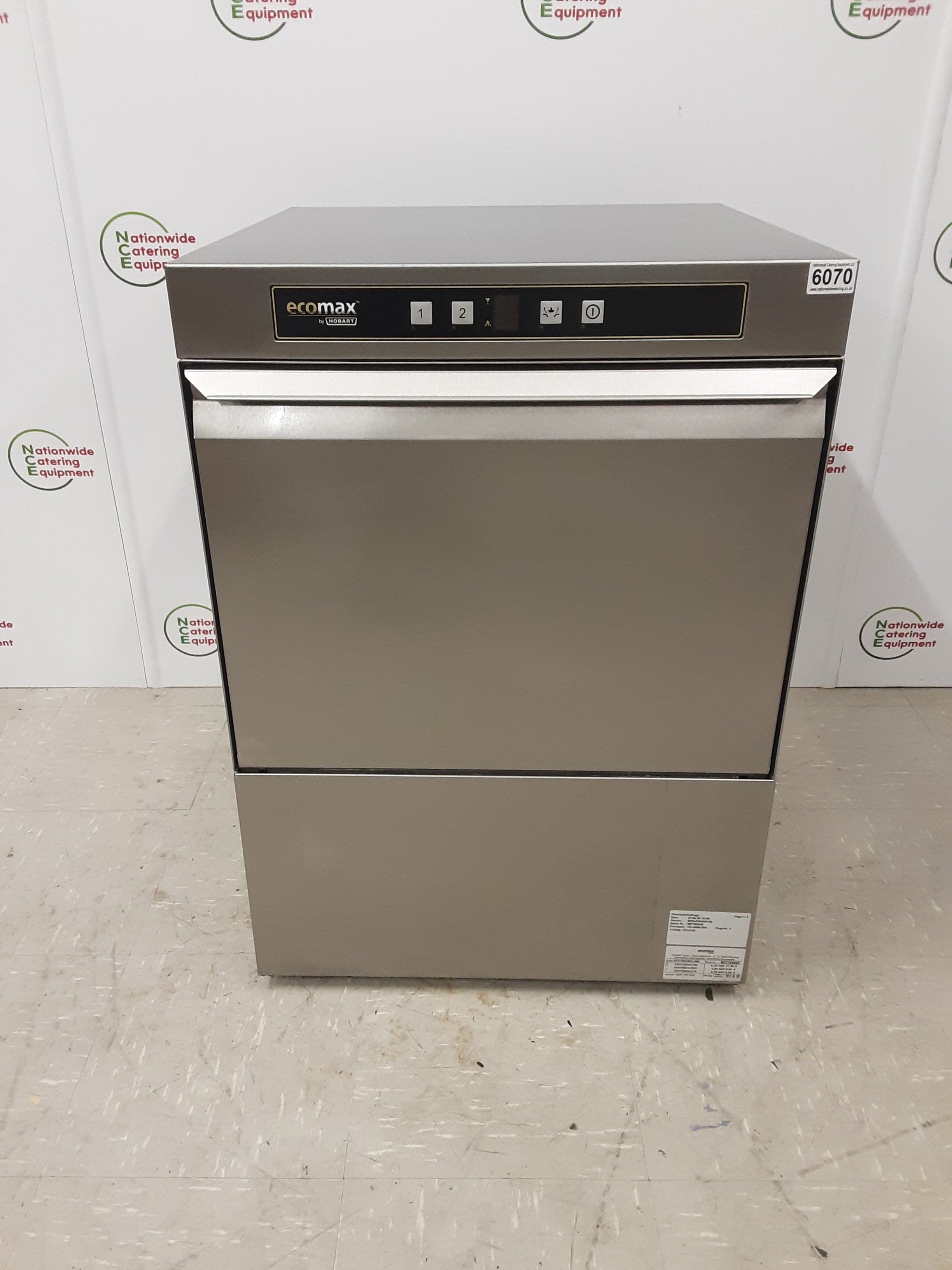 Hobart Ecomax Undercounter Dishwasher - Single Phase. Model- ECO-F504SW-20B (NCE6070) — image 1