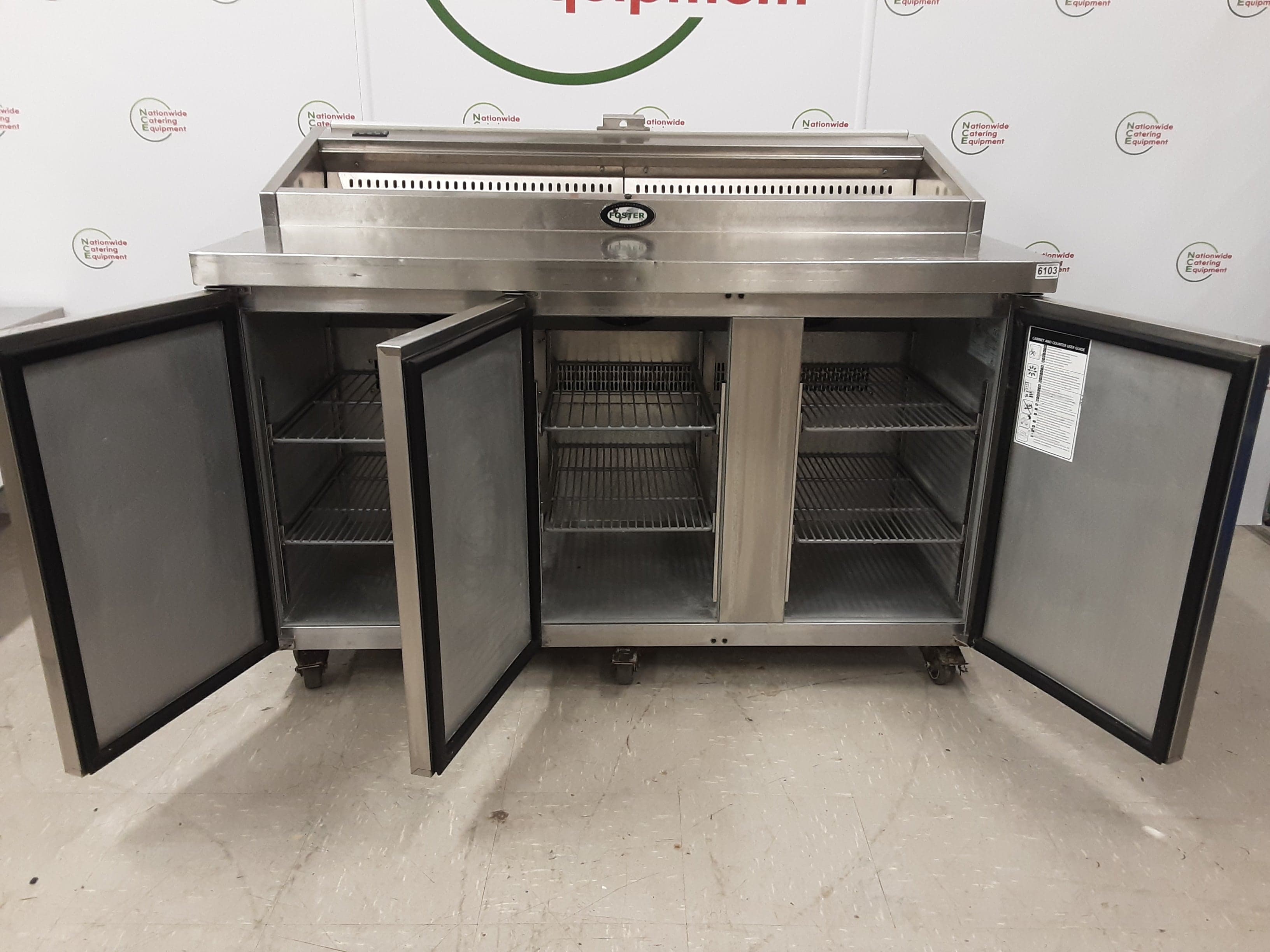 Foster Three Door Pizza/Saladette Prep Counter Fridge, Model-FPS1/3HR (NCE6103) — image 6
