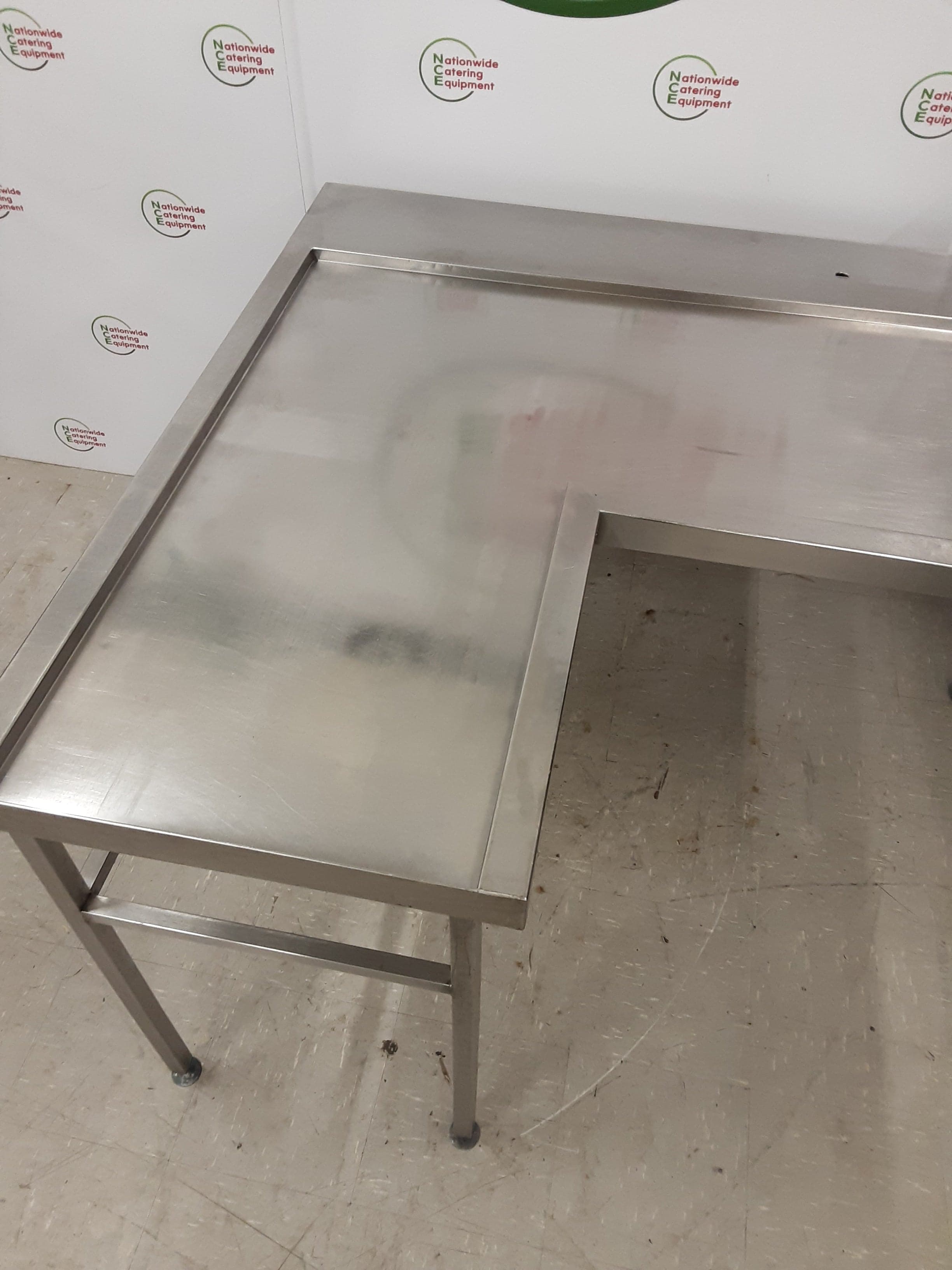 Stainless Steel L-Shaped Corner Dishwasher Exit Table (NCE6186) — image 2