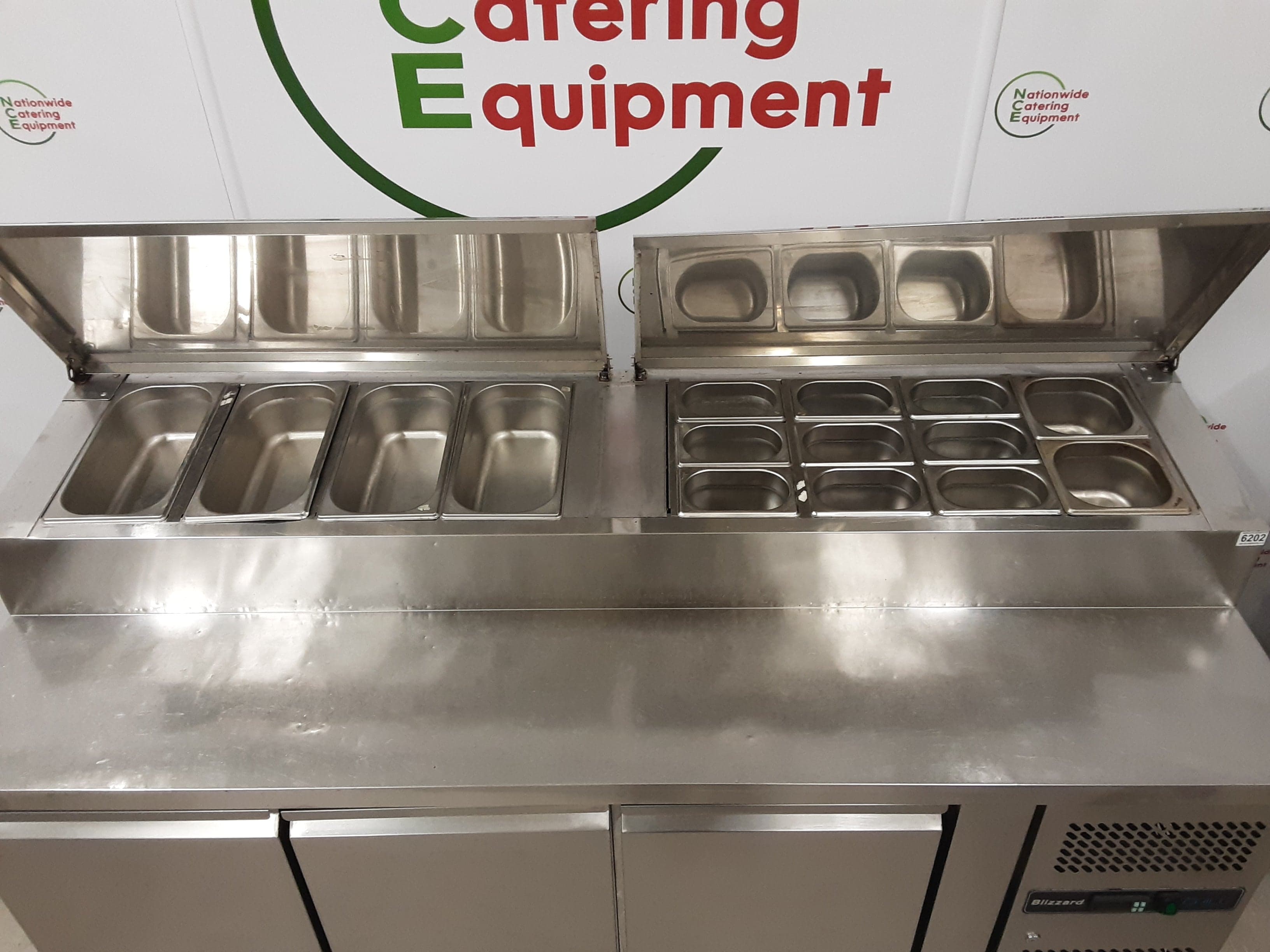 Blizzard Three Door Counter Fridge With Toppings Opening, 180cm, Model-HBC3EN (NCE6202) — image 4