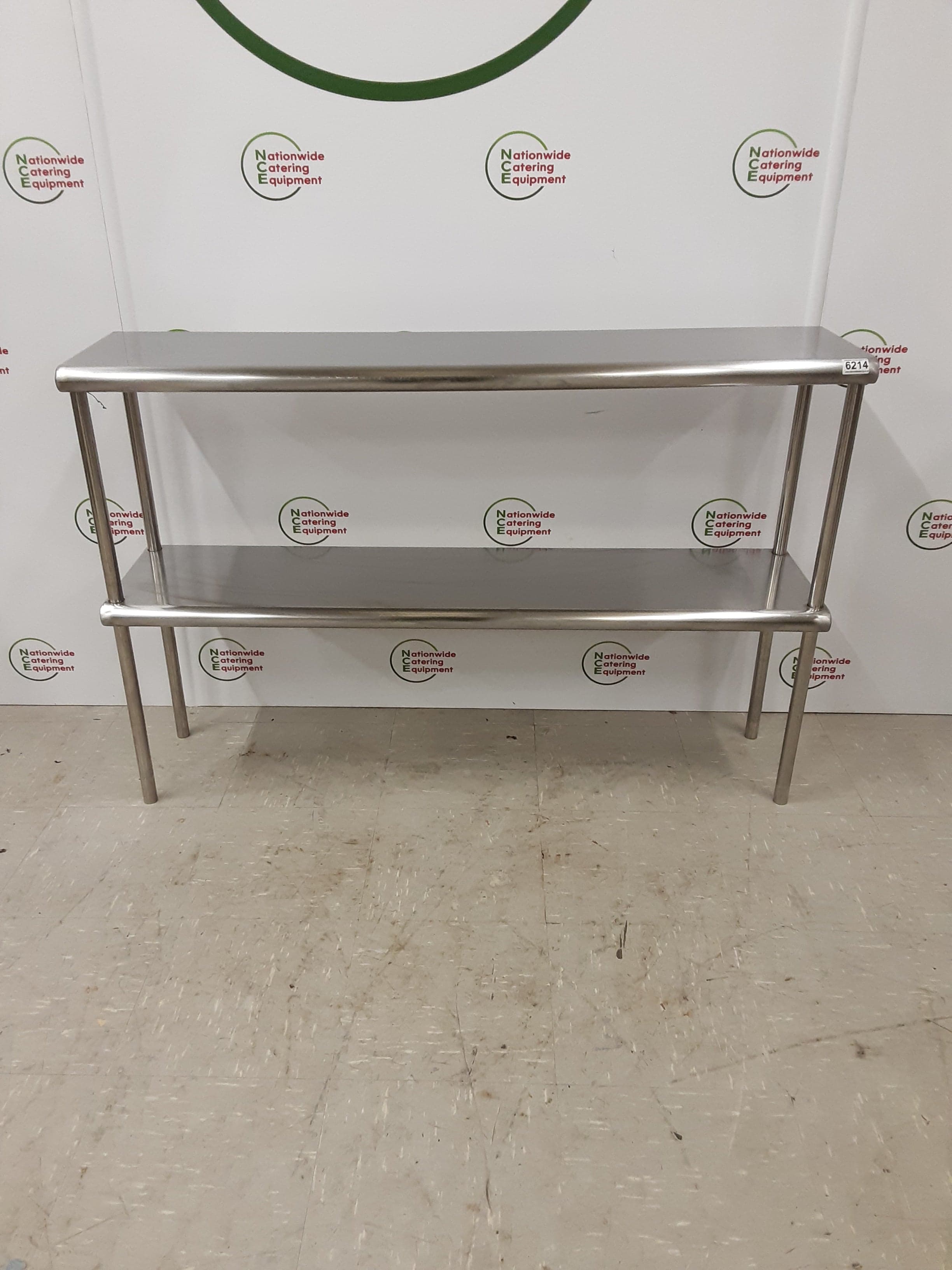 Stainless Steel Tabletop Two Tier Shelving Unit 122x30cm (NCE6214) — image 1