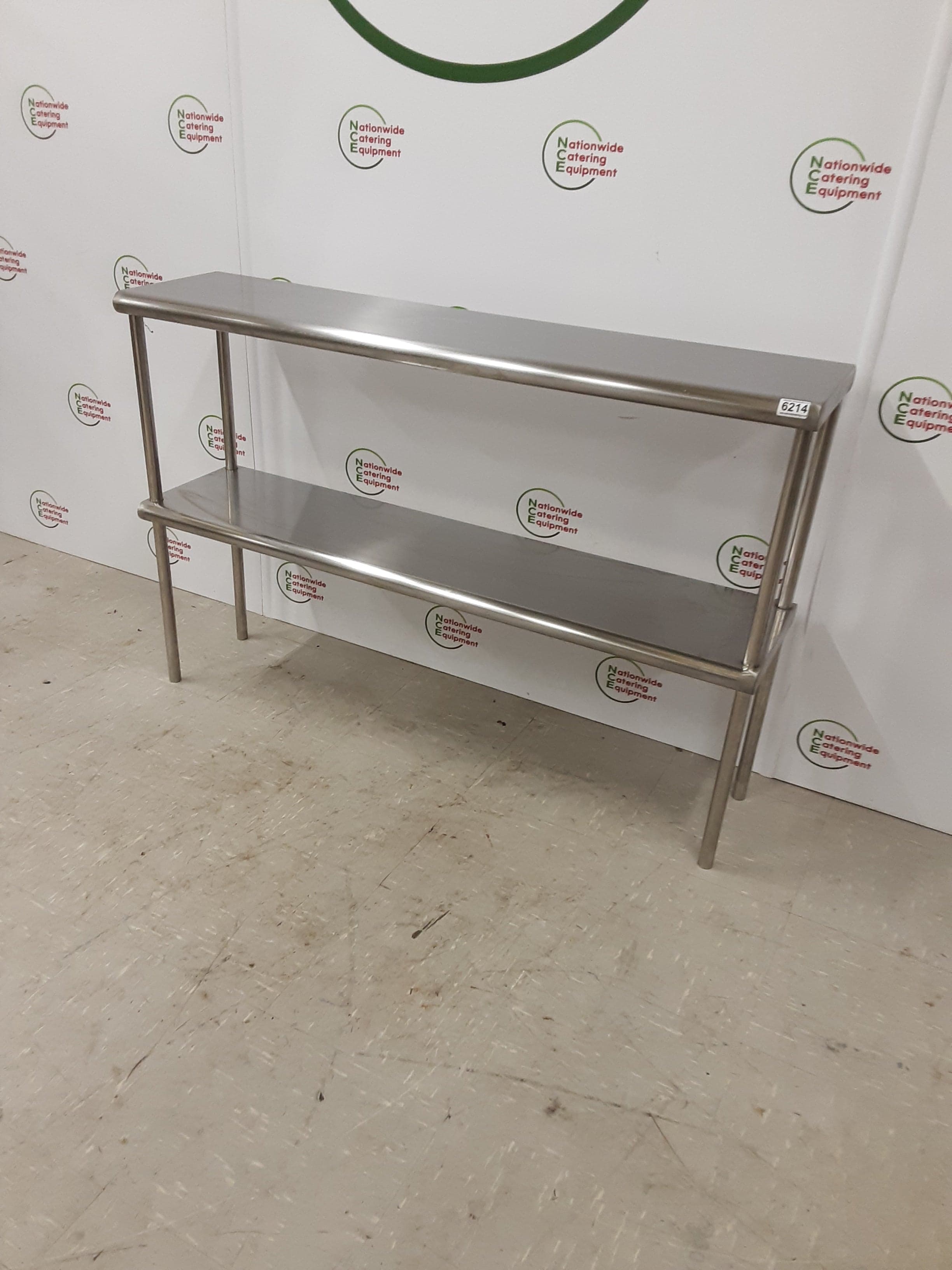 Stainless Steel Tabletop Two Tier Shelving Unit 122x30cm (NCE6214) — image 2