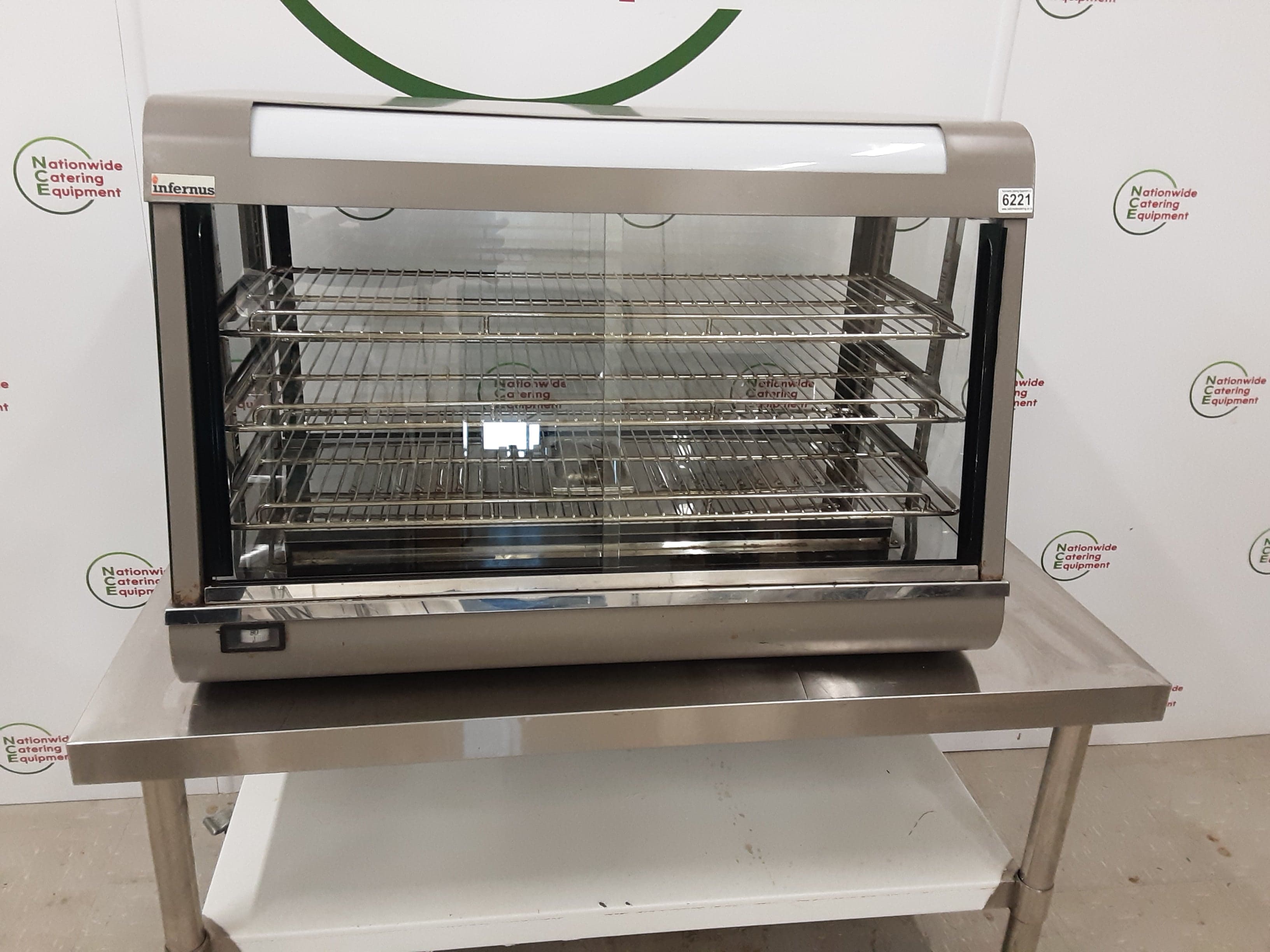 Infernus Tabletop Pie Warmer/Hot Food Display Cabinet, 13amp, Model-R-60-1 (NCE6221)