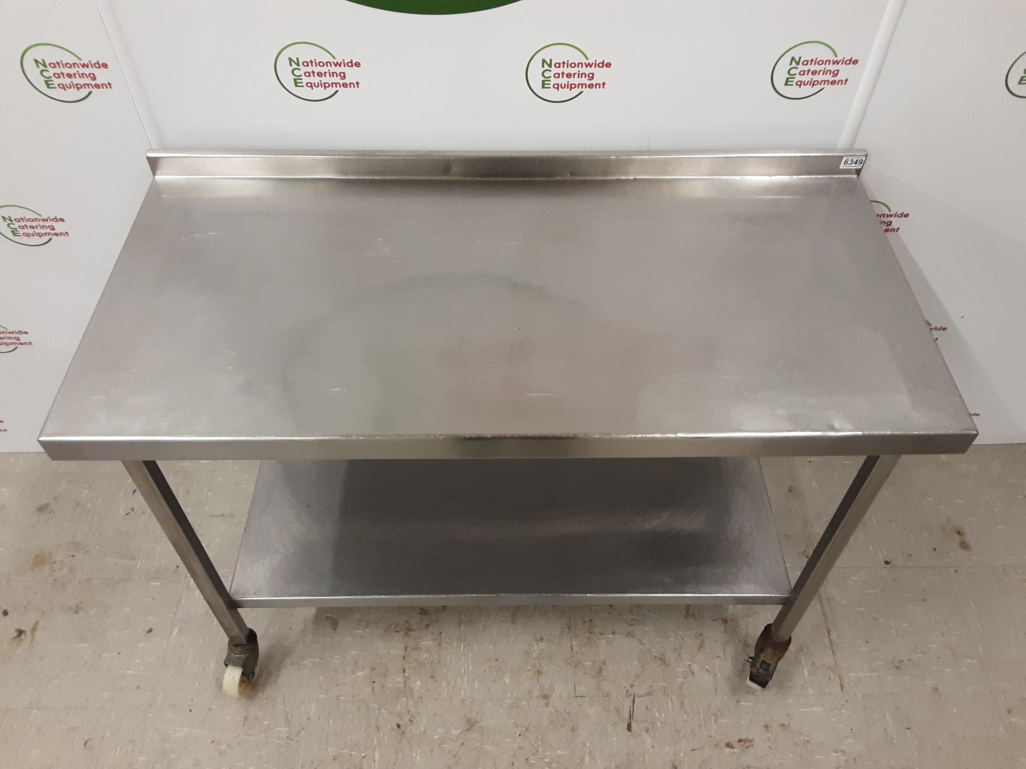 Stainless Steel Table On Wheels 125x60cm (NCE6349) — image 2