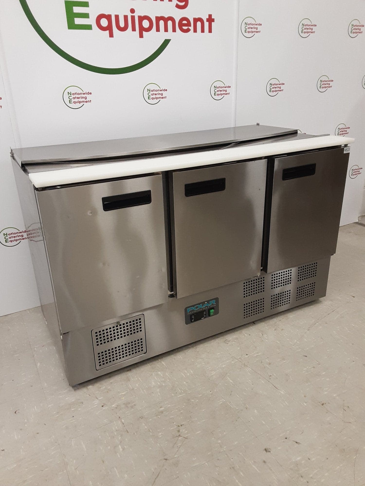 Polar G-Series Three Door Saladette Counter Fridge, Model- G607 — image 2