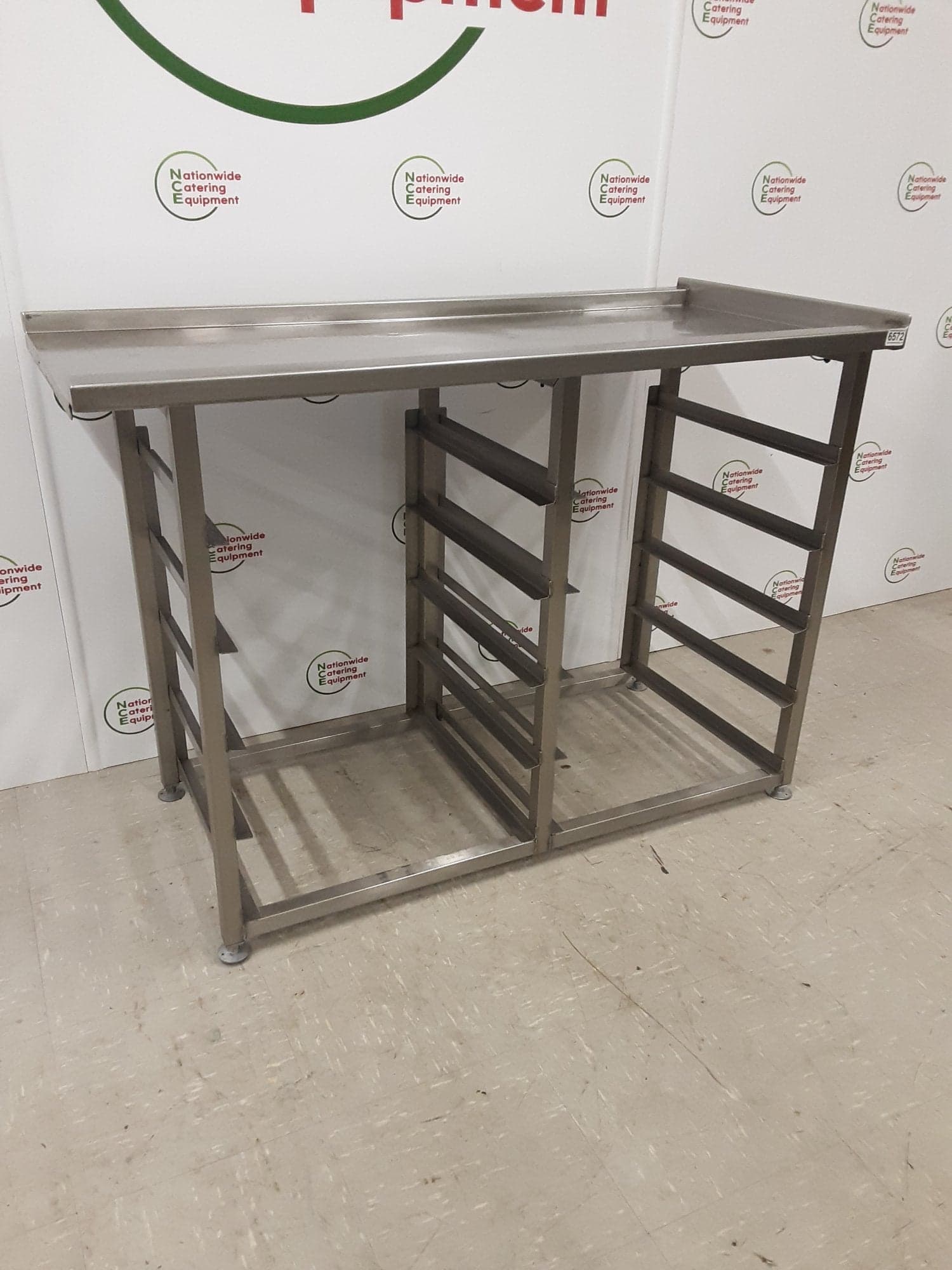 Stainless Steel Dishwasher Exit Table With Racking — image 2