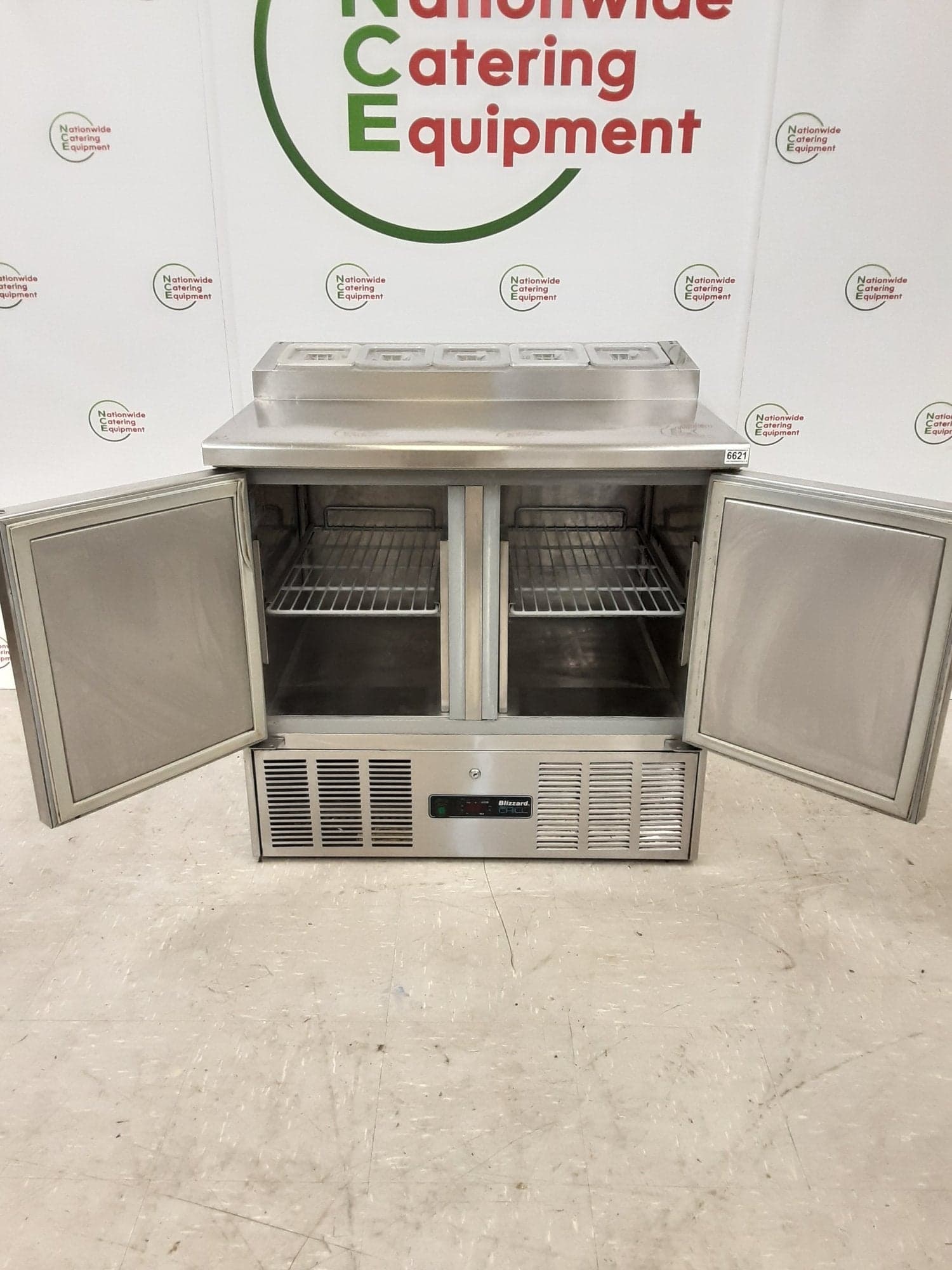 Blizzard Two Door Counter Fridge With Toppings Opening, Model- BCC2EN-ECO — image 6