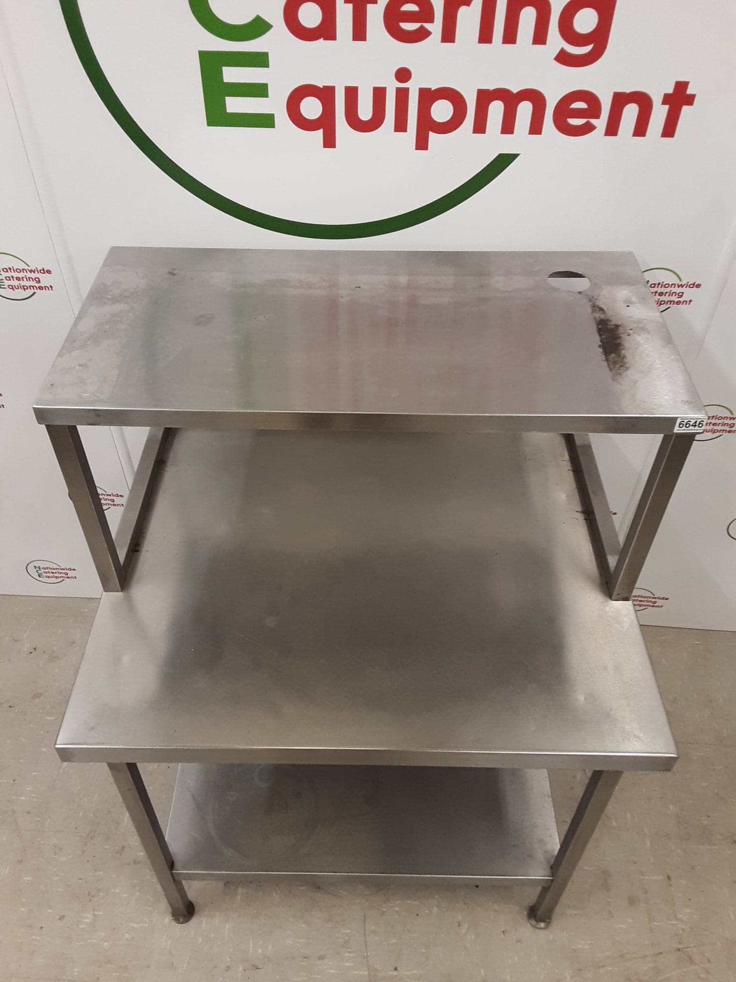 Stainless Steel Table With Shelf Above — image 4