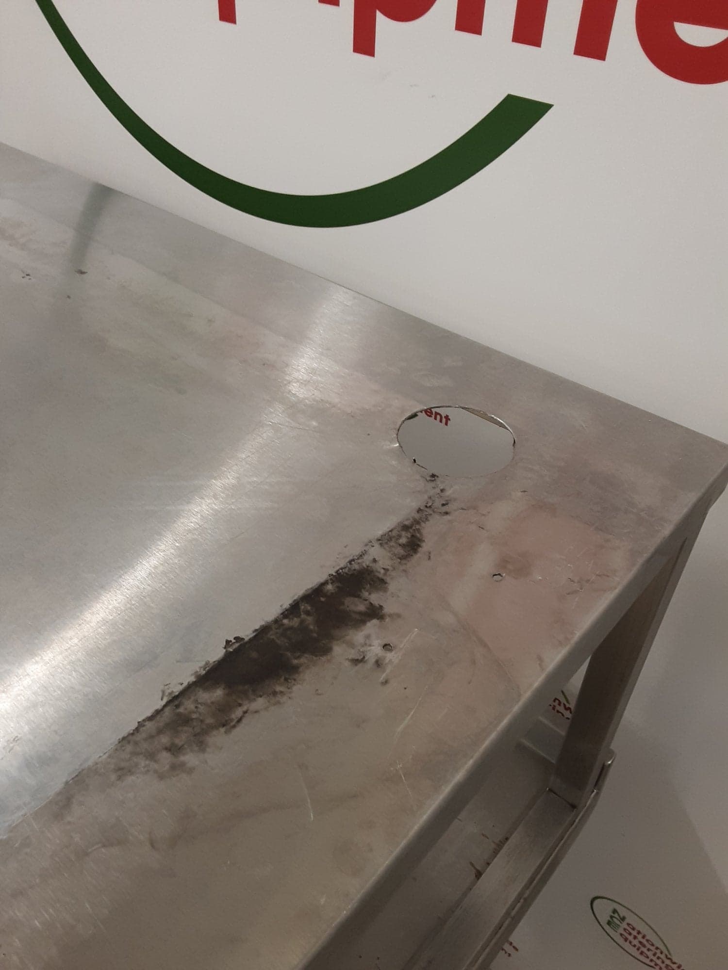Stainless Steel Table With Shelf Above — image 5