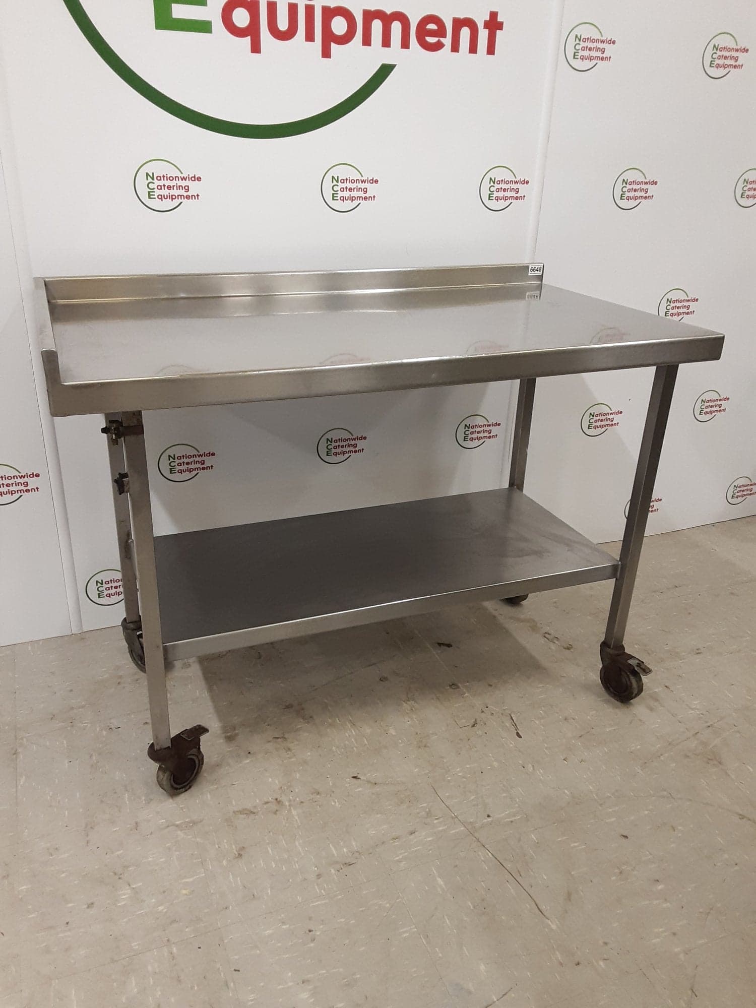 Stainless Steel Table On Wheels — image 2