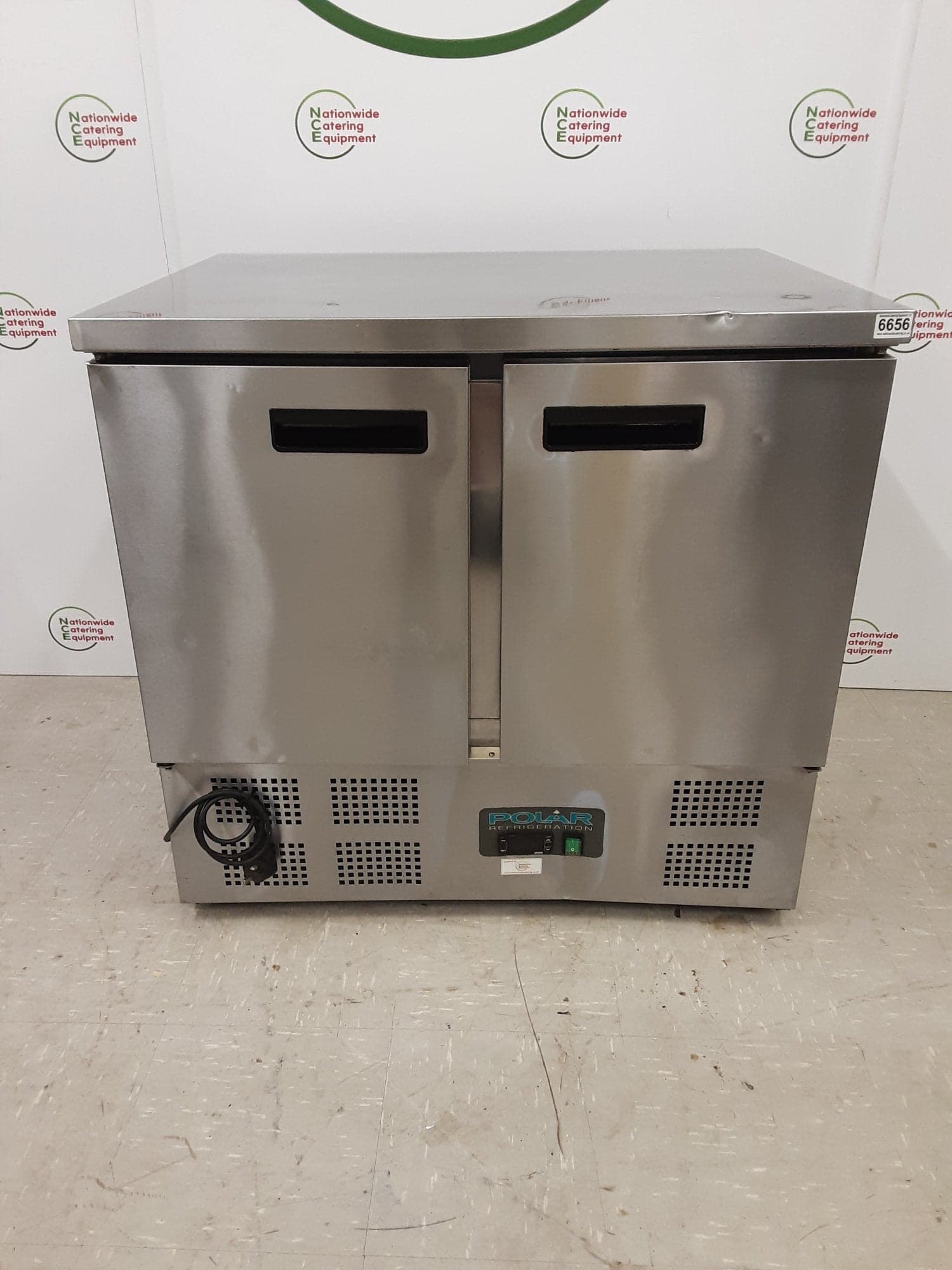 Polar Two Door Flat Counter Fridge, 90cm, Model- U636