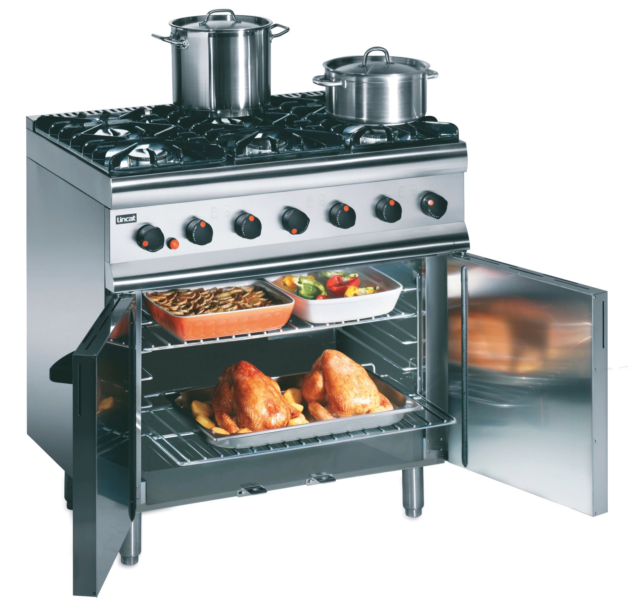 Lincat Silverlink 600 Six Burner Stove & Oven, Propane, Model- SLR9C/P — image 1