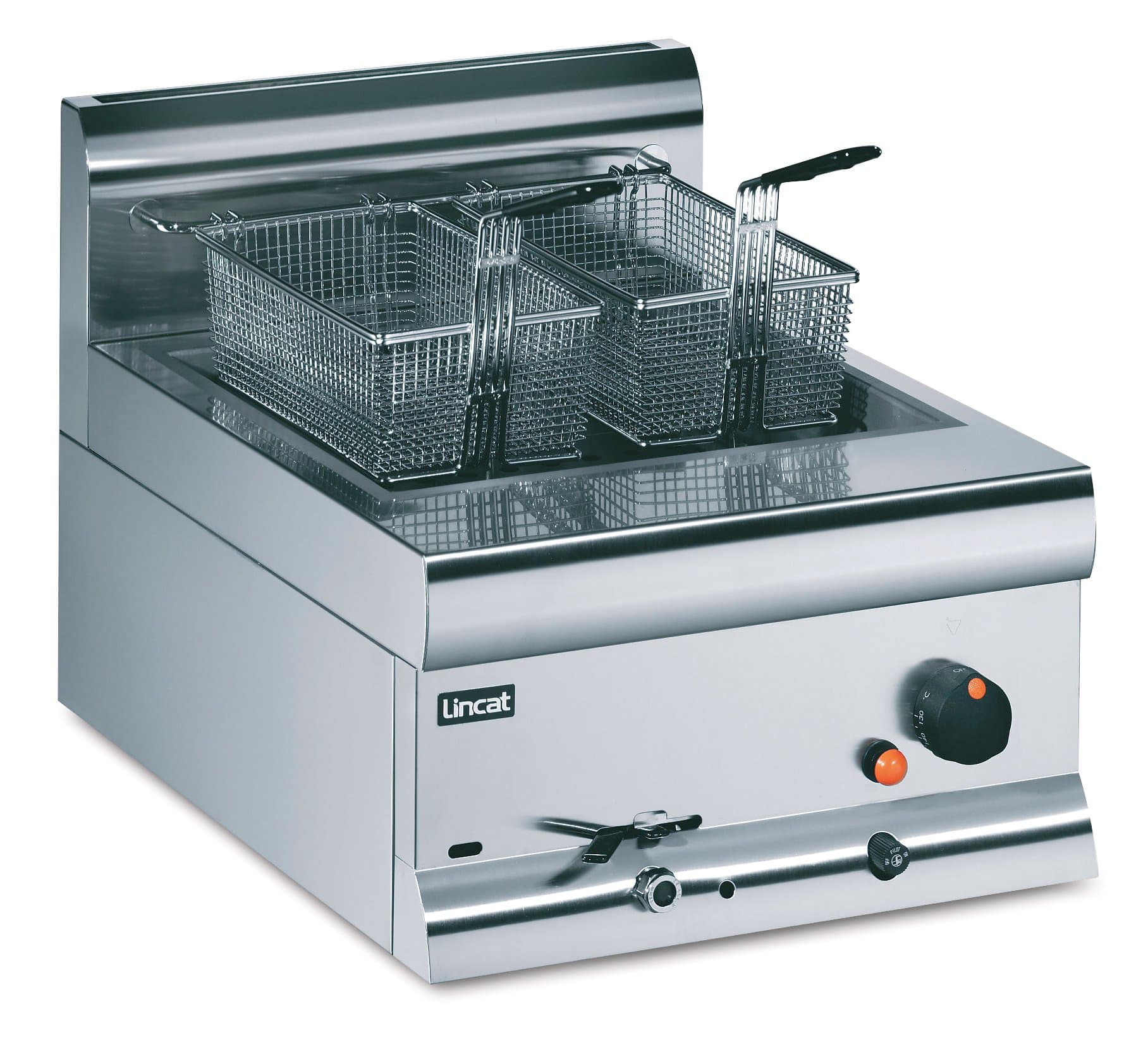 Lincat Silverlink 600 Tabletop 8L Single Tank/Double Basket Fryer, Propane, Model-DF4/P