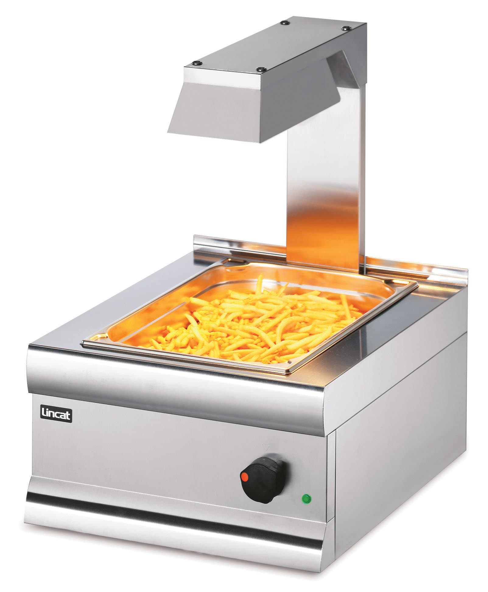 Lincat Silverlink 600 Tabletop Electric Chip Scuttle With Overhead Gantry , 45cm, Model- CS4/G