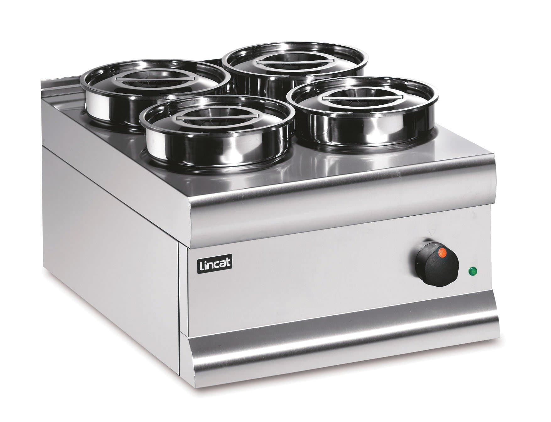 Lincat Silverlink 600 Four Round Pot Dry Tabletop Bain Marie, Model- BS4 — image 1