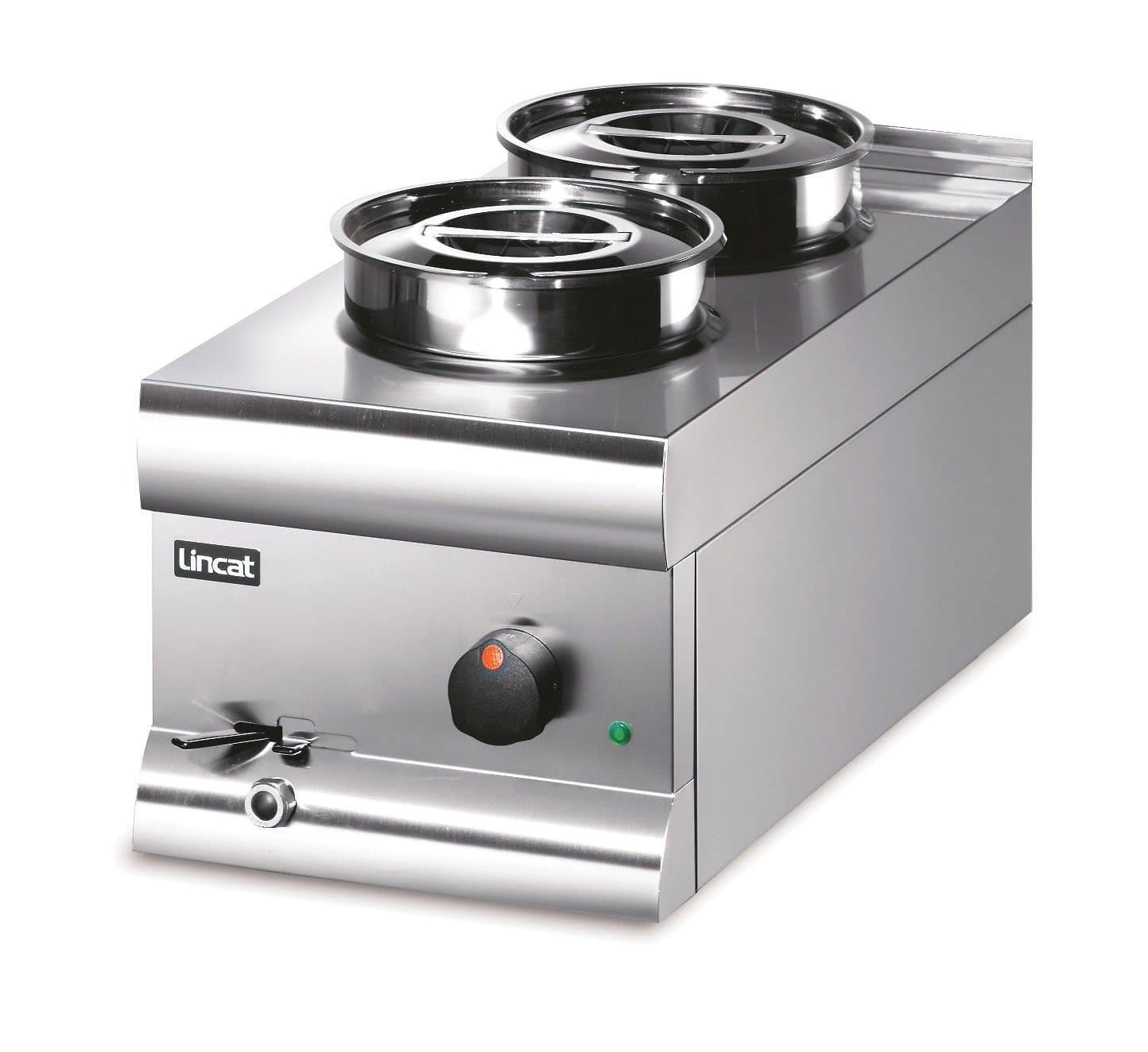 Lincat Silverlink 600 Two Round Pot Wet Tabletop Bain Marie, Model- BS3W