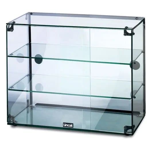 Lincat Seal Tabletop Ambient Glass Display Case With Rear Sliding Doors, 60.7cm, Model- GC36D
