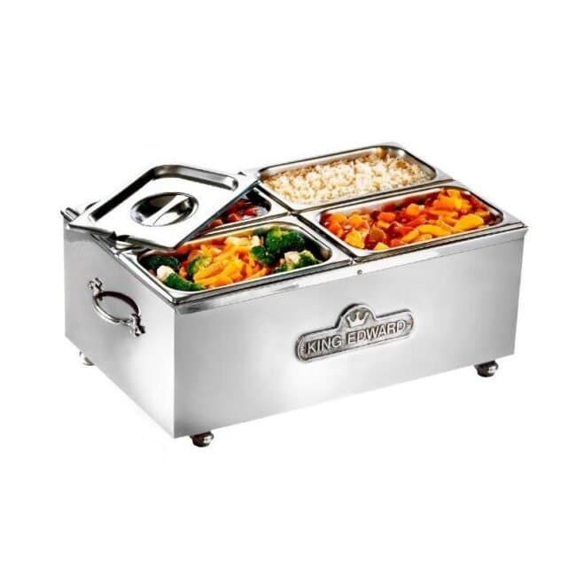 King Edward Tabletop Wet & Dry Heat Bain Marie, Stainless Steel, Model- BM2