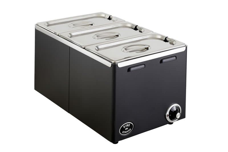King Edward Classic Bain Marie (Wet & Dry Heat), Black, Model- CMB2/BLK