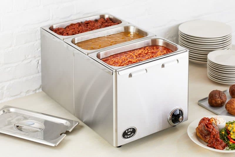 King Edward Classic Bain Marie (Wet & Dry Heat), Stainless Steel, Model- CMB2/SS — image 2