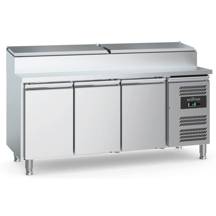 Ecofrost Three Door Counter Fridge With Toppings Opening, Adjustable Feet, 180cm. Model-7950.5195 Delivery Included