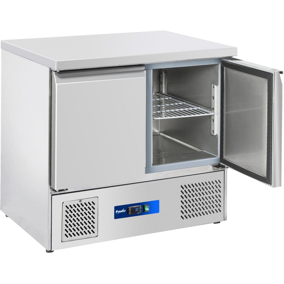 Prodis Two Door Compact Counter Low Energy Fridge, Model-EC-2SS-LE. Delivery Included