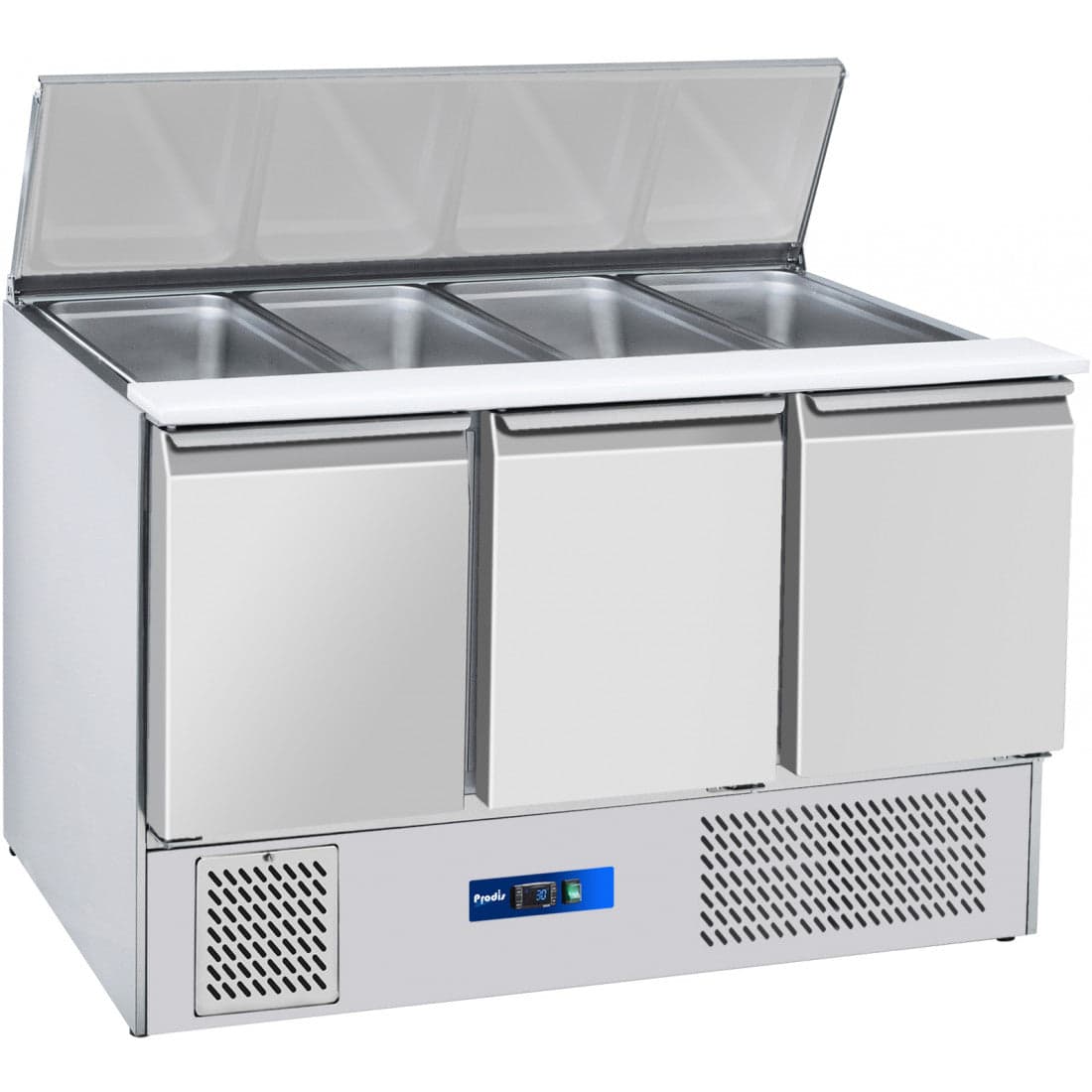 Prodis Three Door Compact Counter Saladette Fridge, Model-EC-3SALAD-LE. Delivery Included