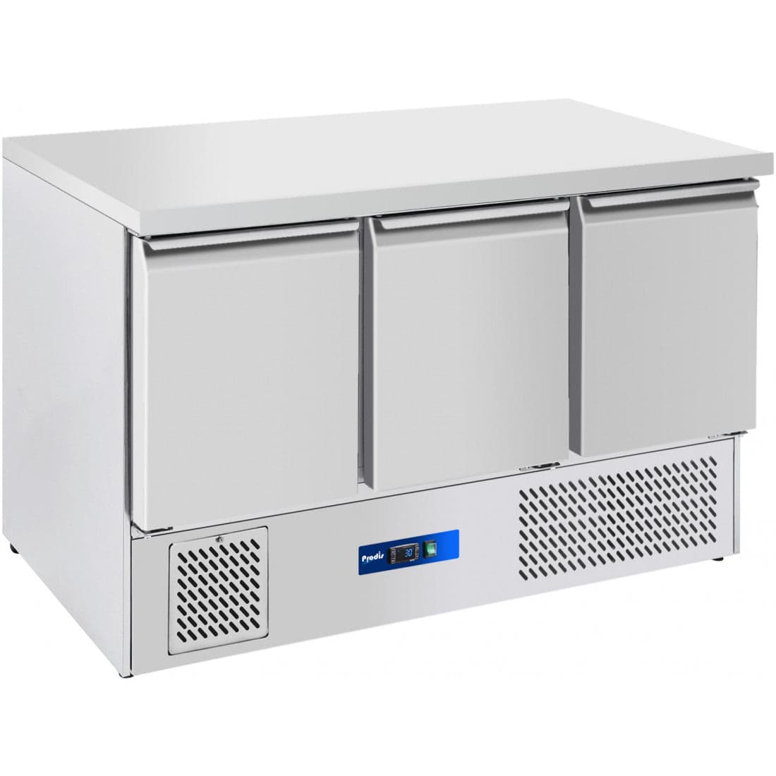 Prodis Three Door Low Energy Compact Counter Fridge, Model-EC-3SS-LE. Delivery Included — image 1