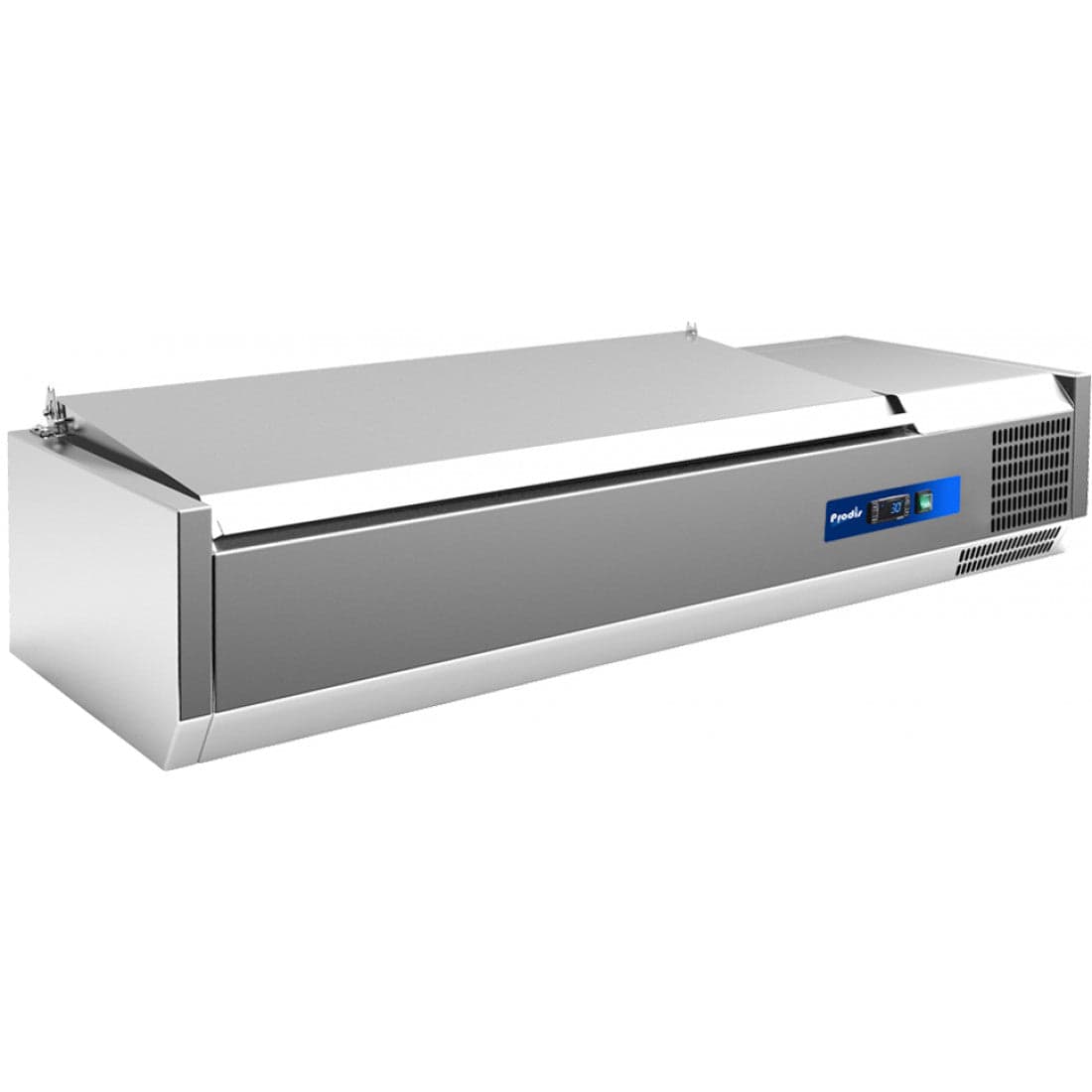 Prodis 180cm 8x1/3GN Tabletop Toppings Fridge With Stainless Steel Lid, Model-EC-T18S. Delivery Included