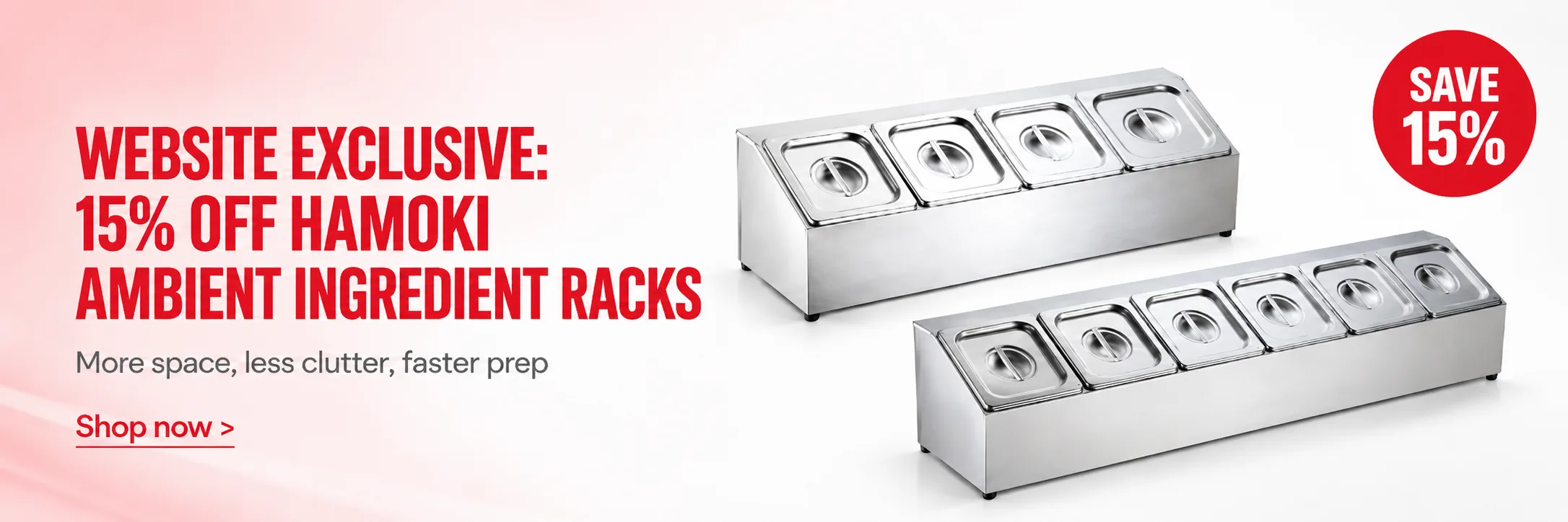 15% off Hamoki racks