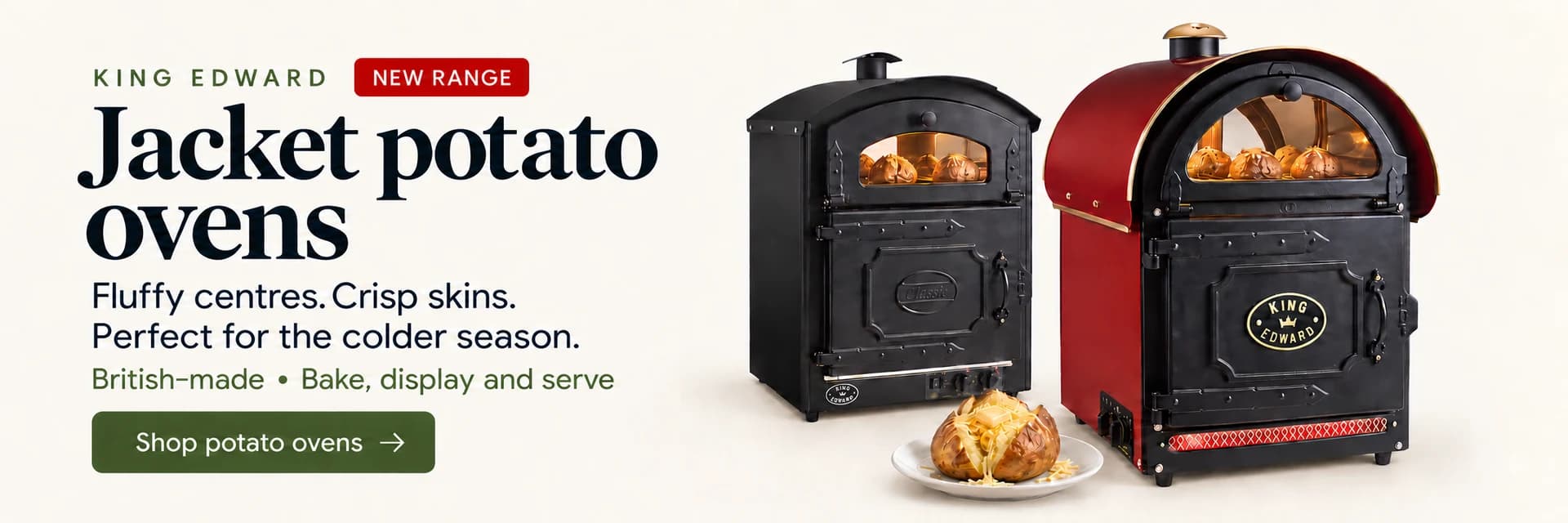 King Edward jacket potato ovens — new range