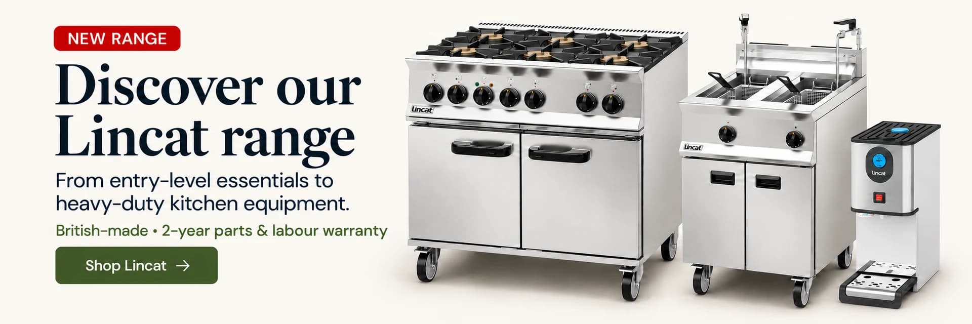 Discover our Lincat range — British-made, 2-year parts and labour warranty