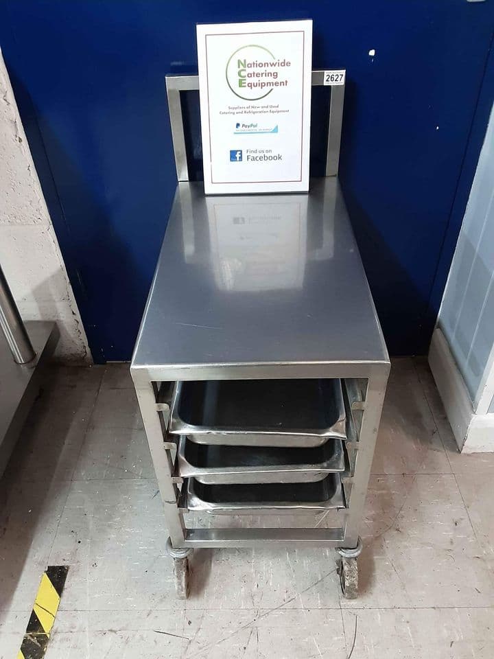 Stainless Steel Low Trolley with Tray Racks (2627) — image 1