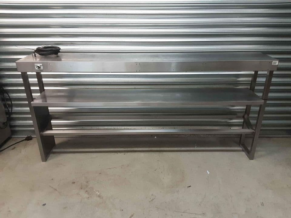 Stainless Steel Two Tier Gantry (One Tier Heated/One Tier Ambient Gastro Storage) 1.8m (2991) — image 1
