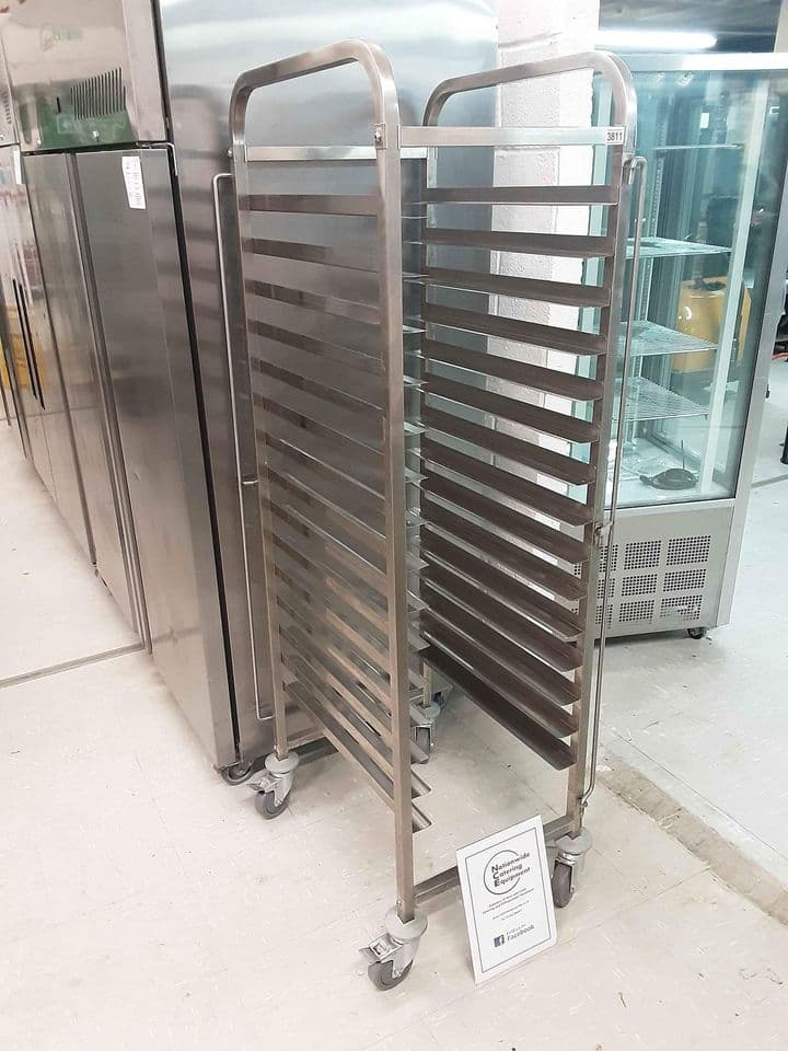 Stainless Steel Bakery Tray Trolley (60x40cm Trays) NCE3810 — image 1