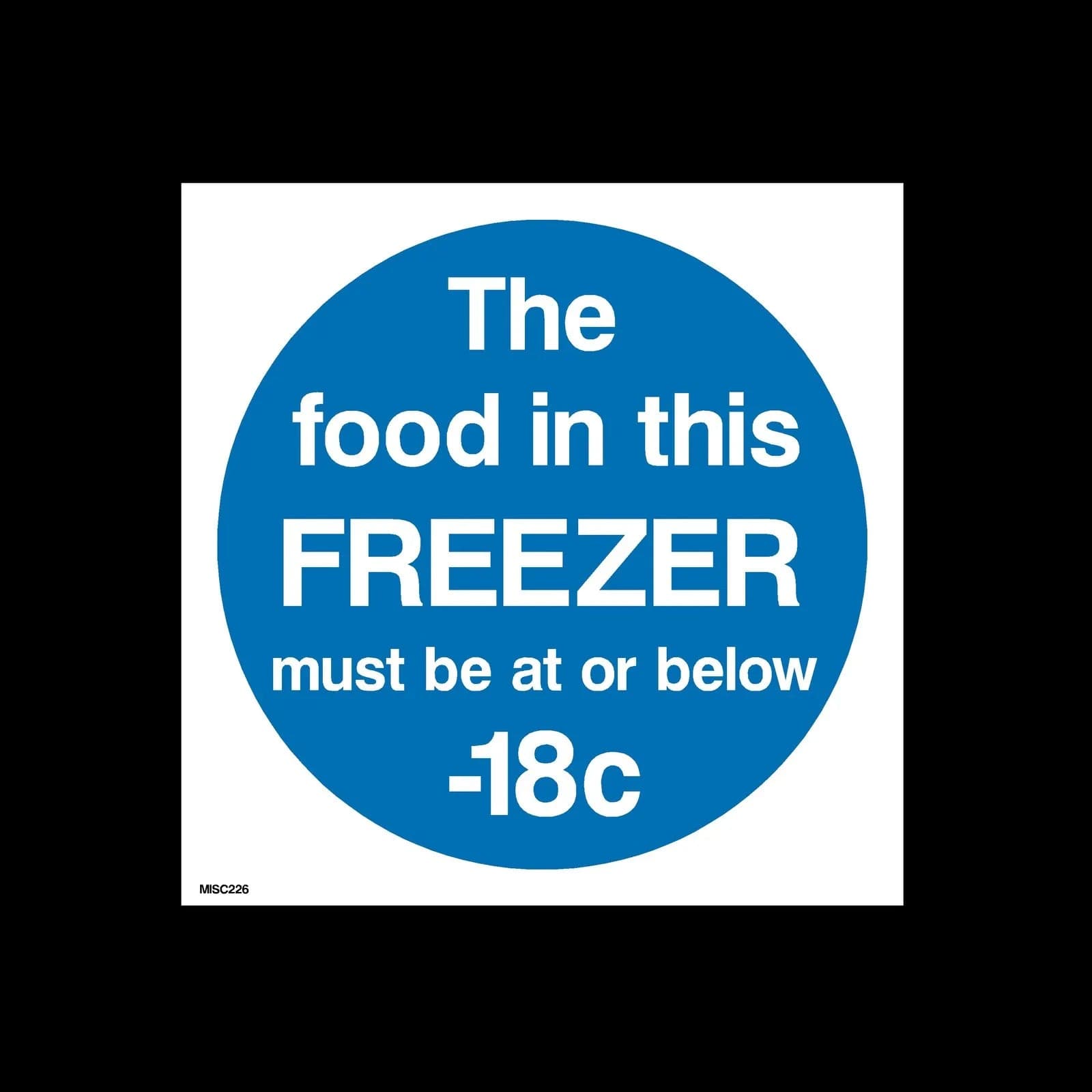 "The Food in This Freezer... " Food Safety Sticker x1 (NCE4149) — image 1