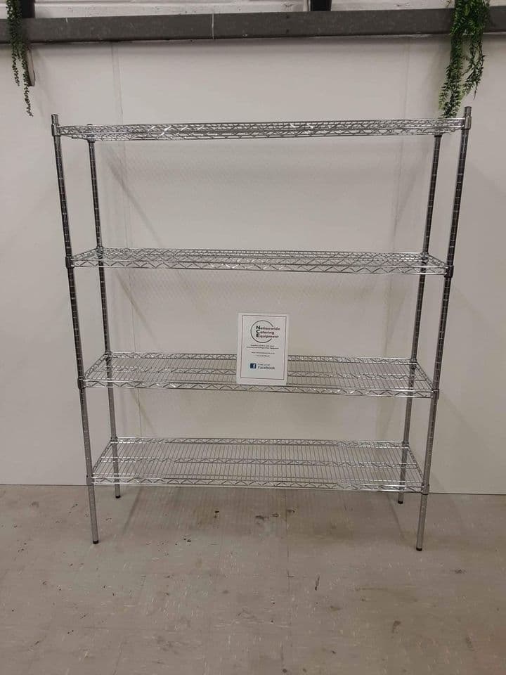 Connecta Chrome Wire Shelving Unit - 4 Tier, 150cm x 40cm (NCE4456) — image 4