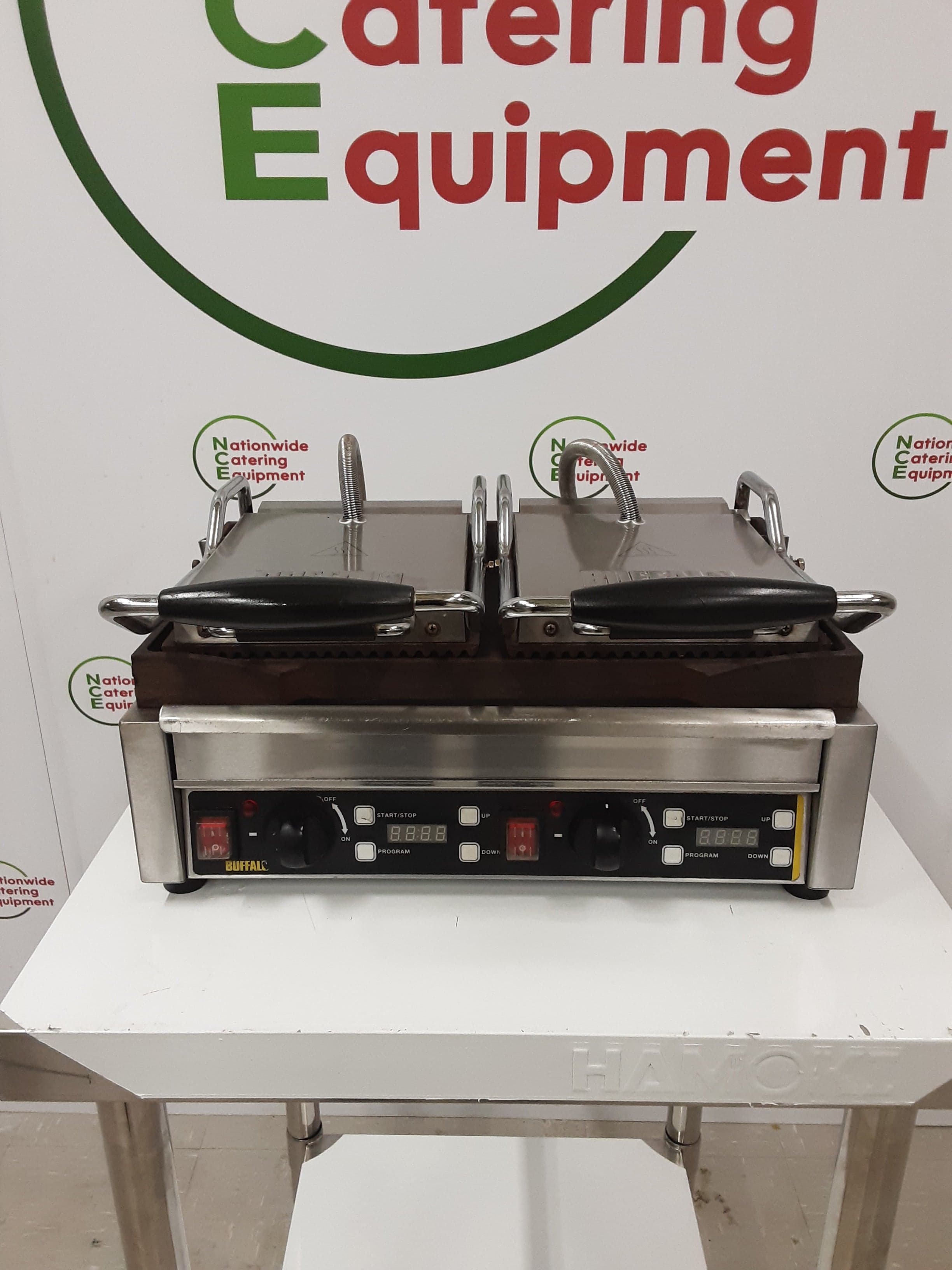 Buffalo Double Panini/Contact Grill- Flat & Ribbed (NCE4894) — image 1