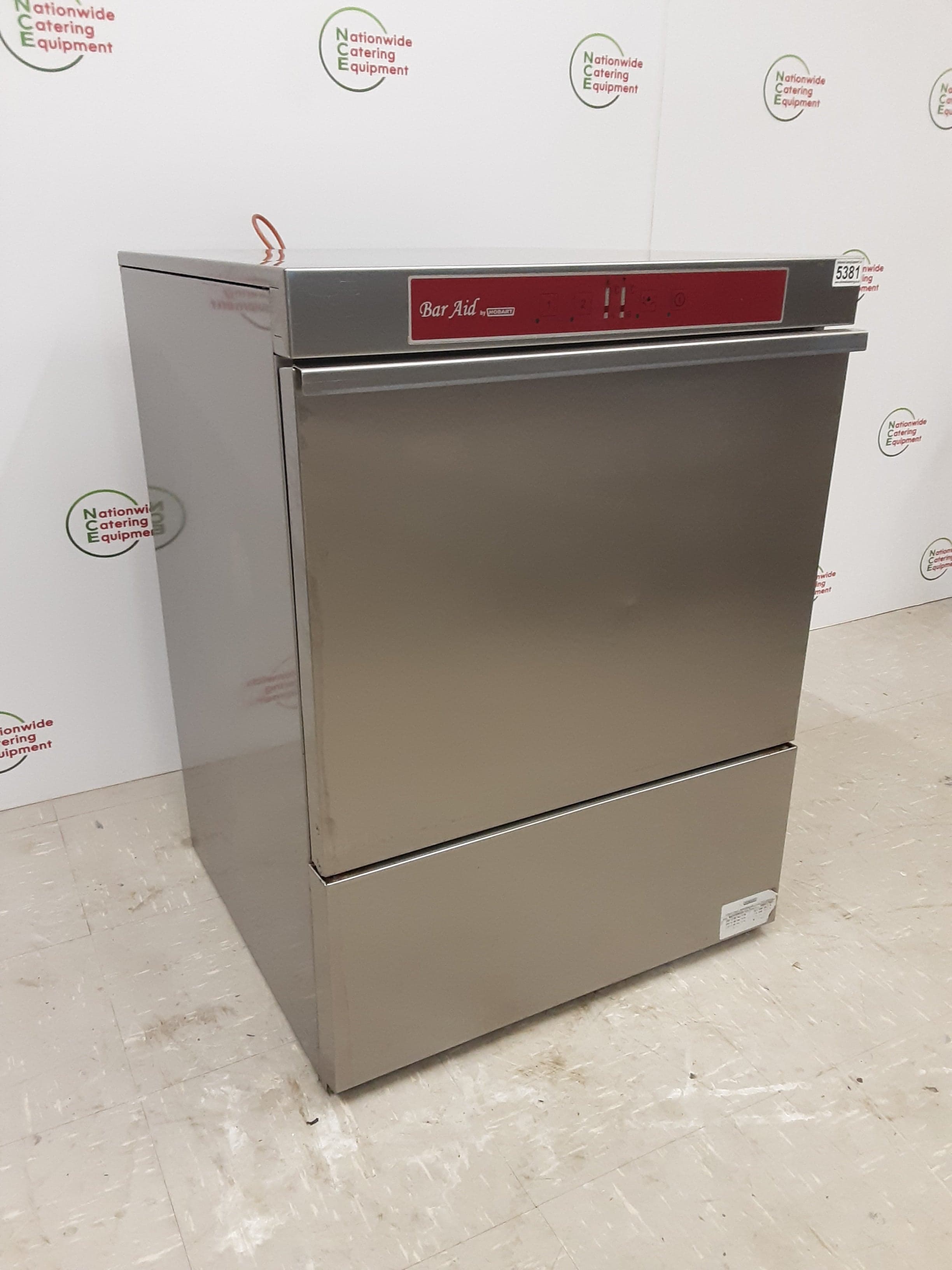 Baraid By Hobart, Undercounter Glasswasher, 32amp/1ph, Model-BARAID500S-10A (NCE5381) — image 1