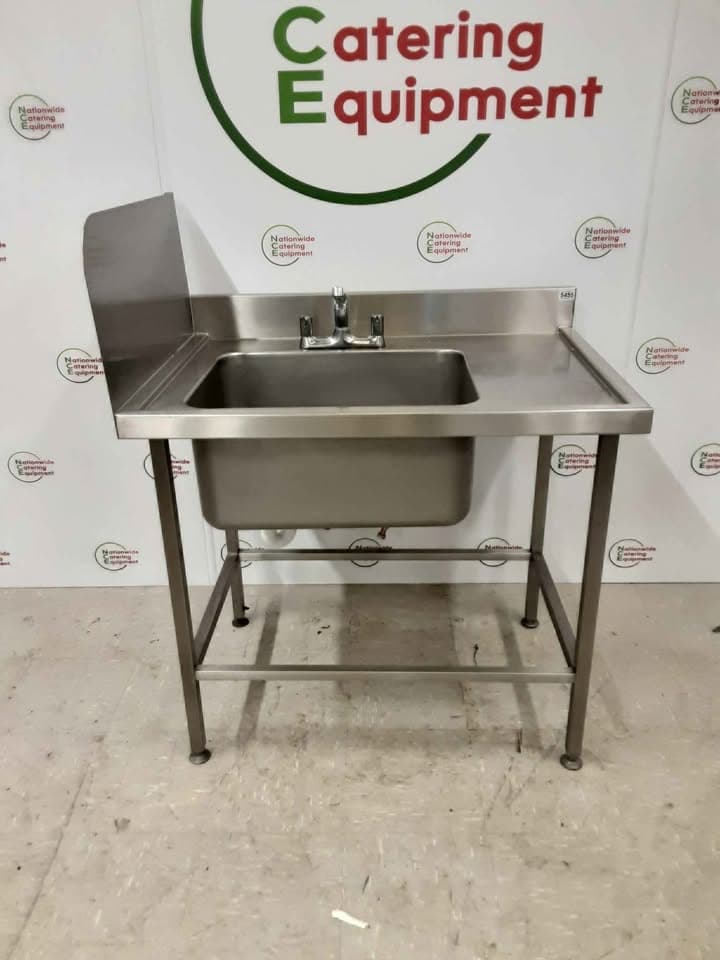 Stainless Steel 100cm Single Sink, Large Basin (NCE5455) — image 1
