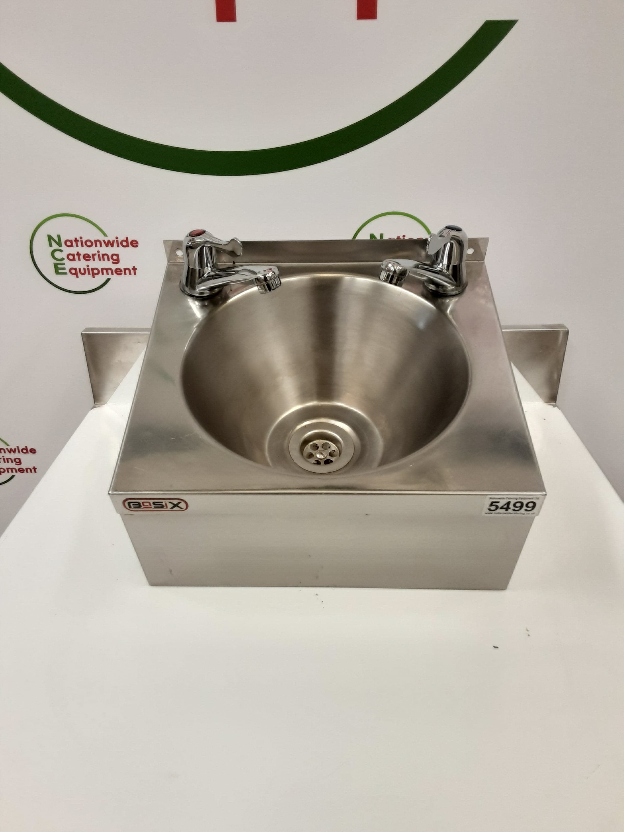 Stainless Steel Handwash Basin With New Lever Taps Fitted (NCE5499) — image 1