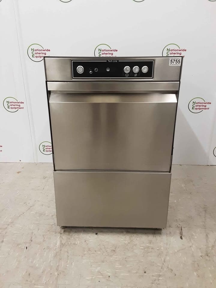 Asber Techline Undercounter Glasswasher, With Drain Pump, Chemical Pumps & Softener- Model- GT400-b-DD-SOFT(NCE5755) — image 1